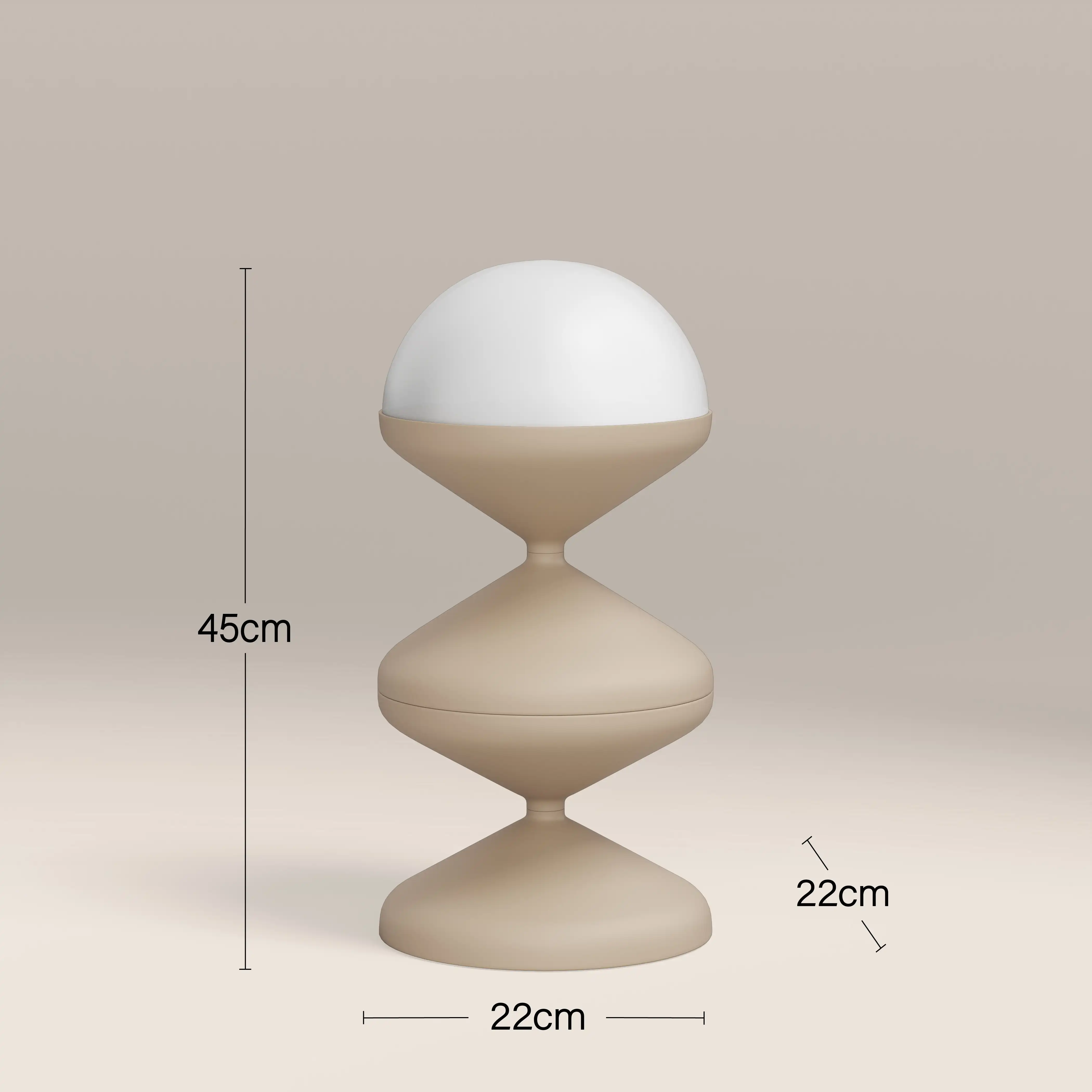 Brandon Table Lamp | Opaque & Taupe - Image 3
