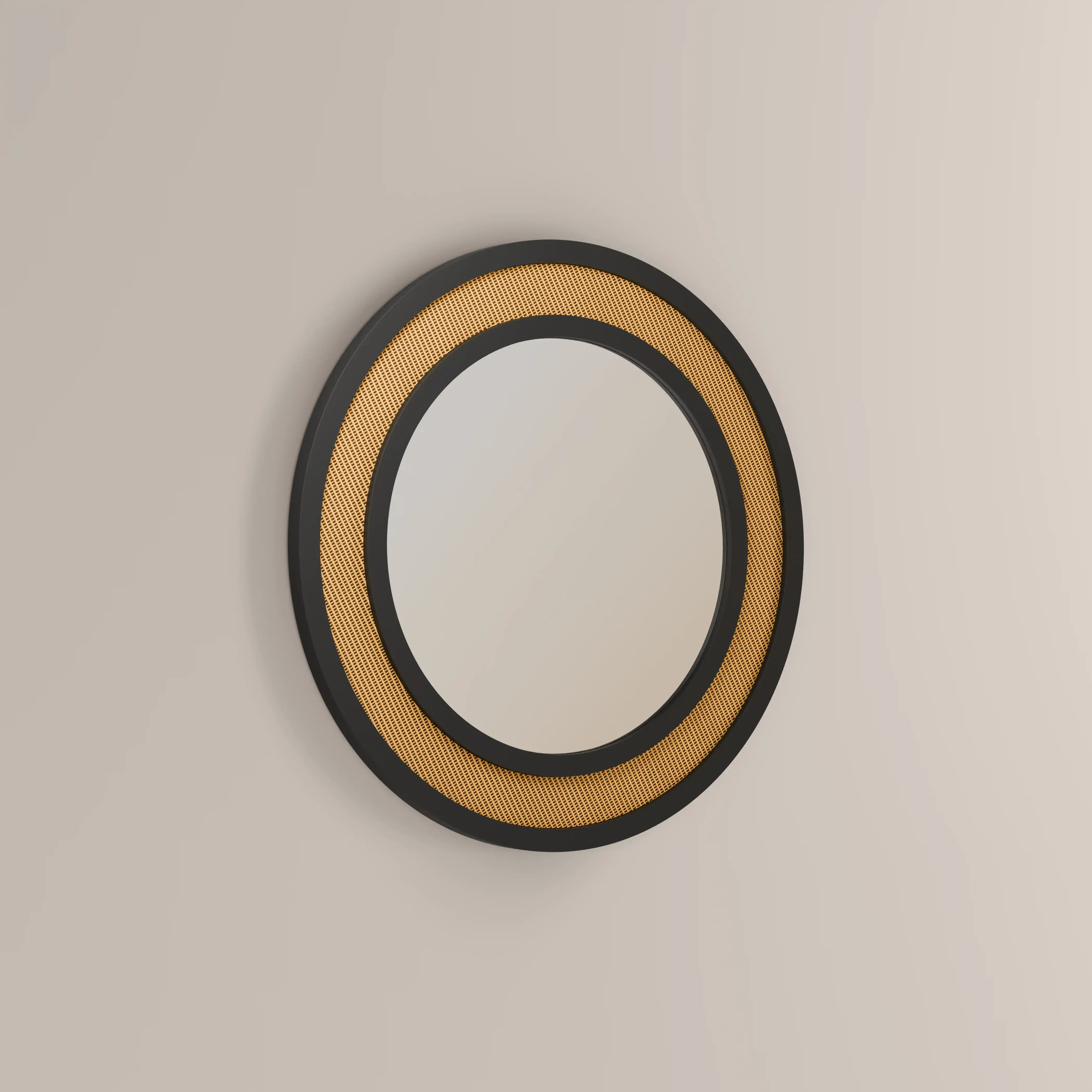 Brook Round Wall Mirror,  80 cm| Rattan - Image 2