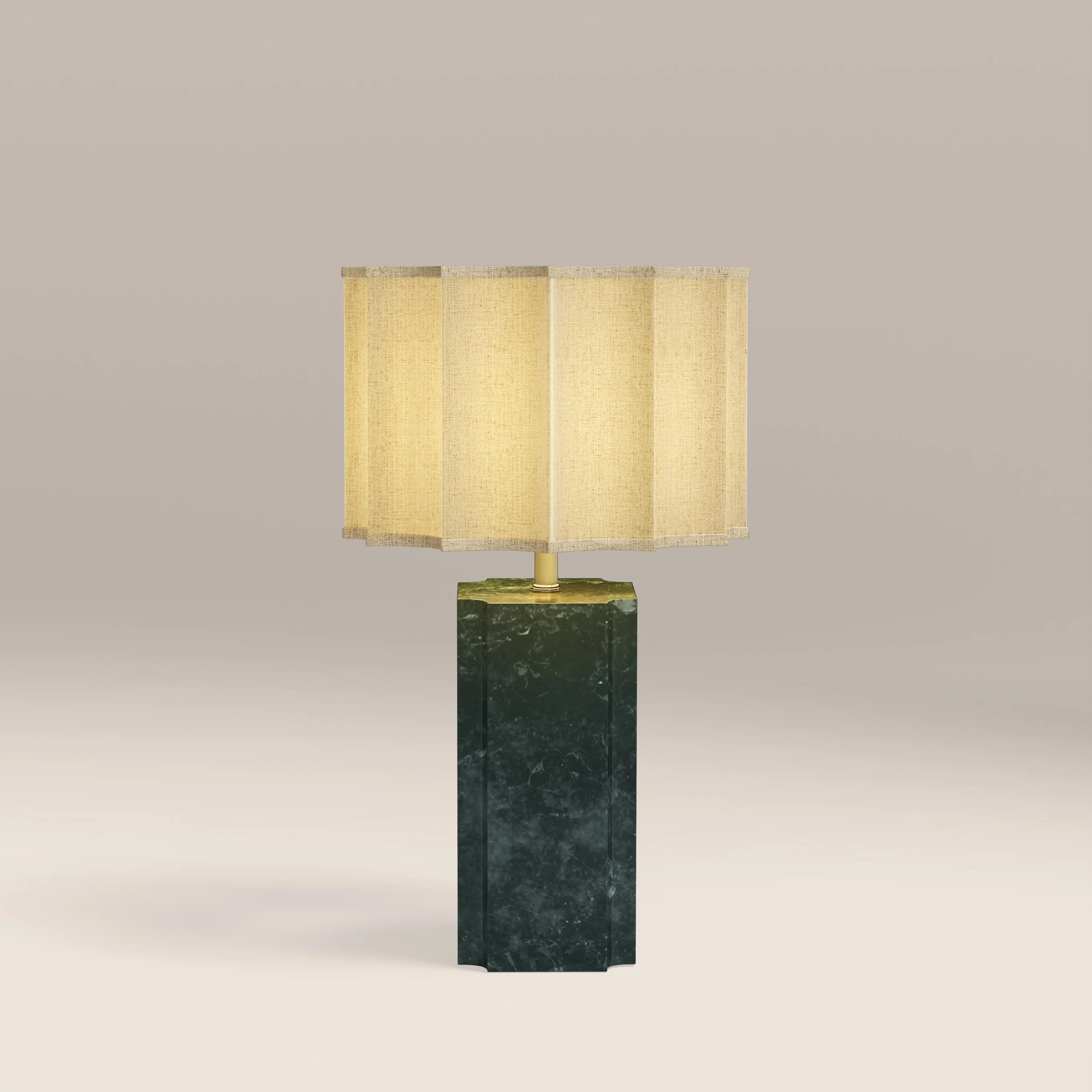 Brookes Table Lamp | Dark Green Marble - Image 3