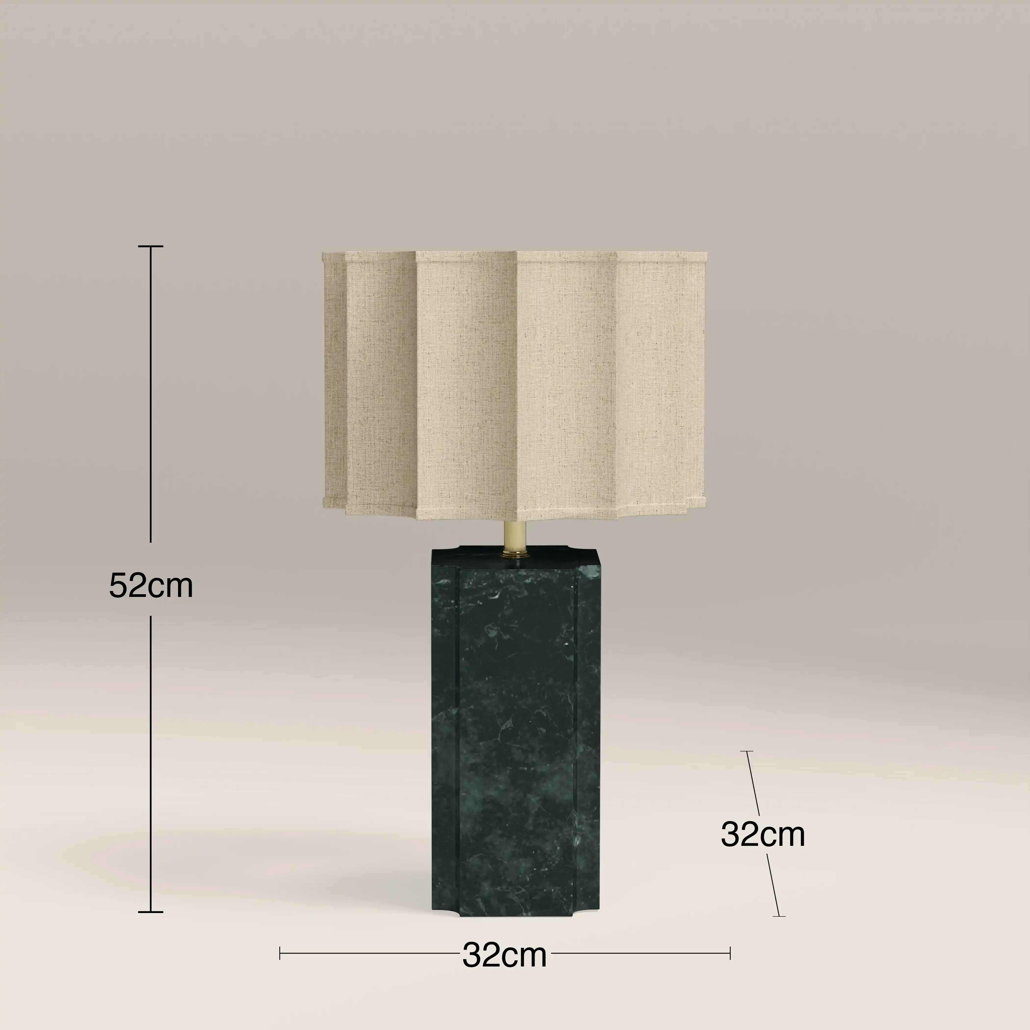 Brookes Table Lamp | Dark Green Marble - Image 4