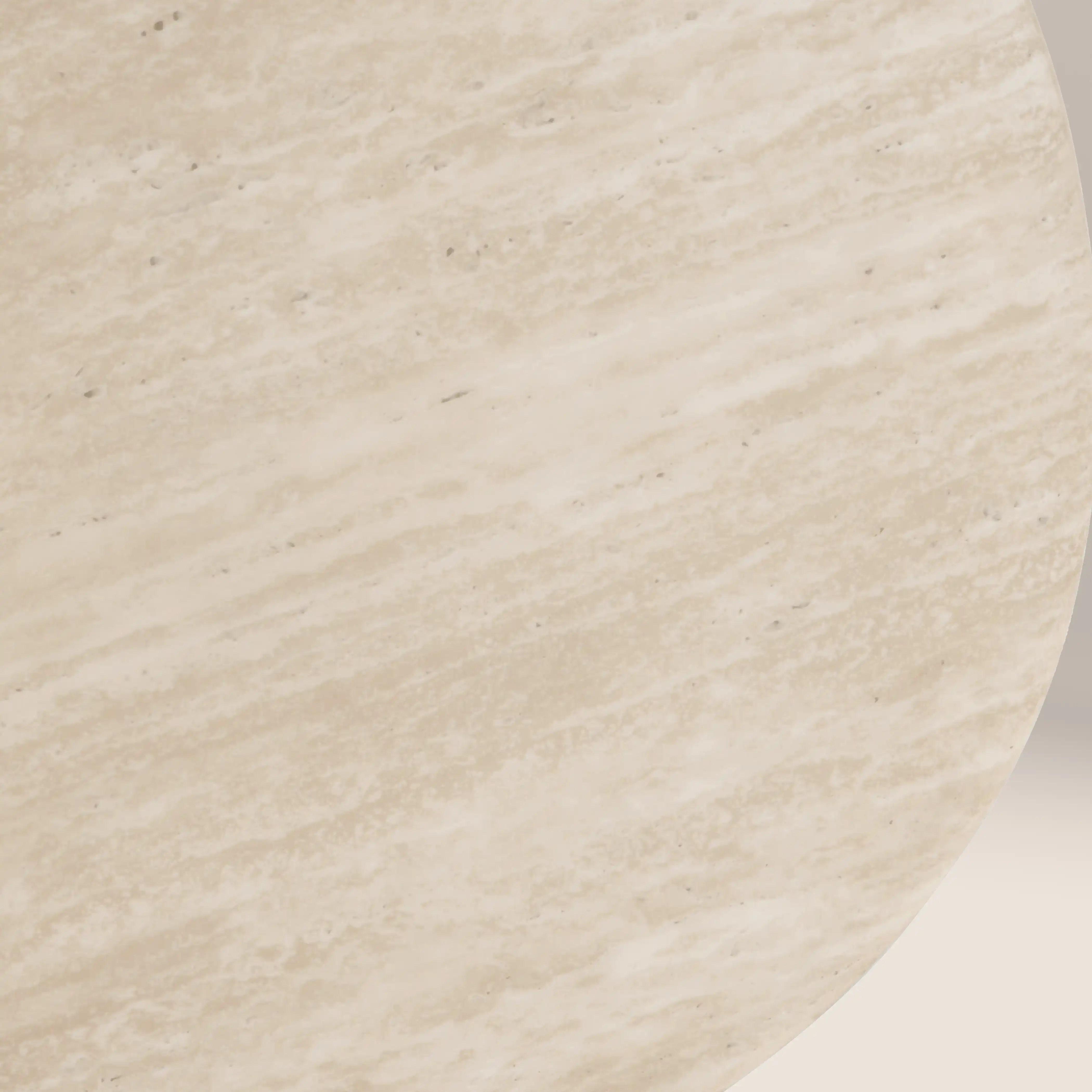 Brynleigh Curved Coffee Table | Natural Travertine Effect Stone & Walnut - Image 3