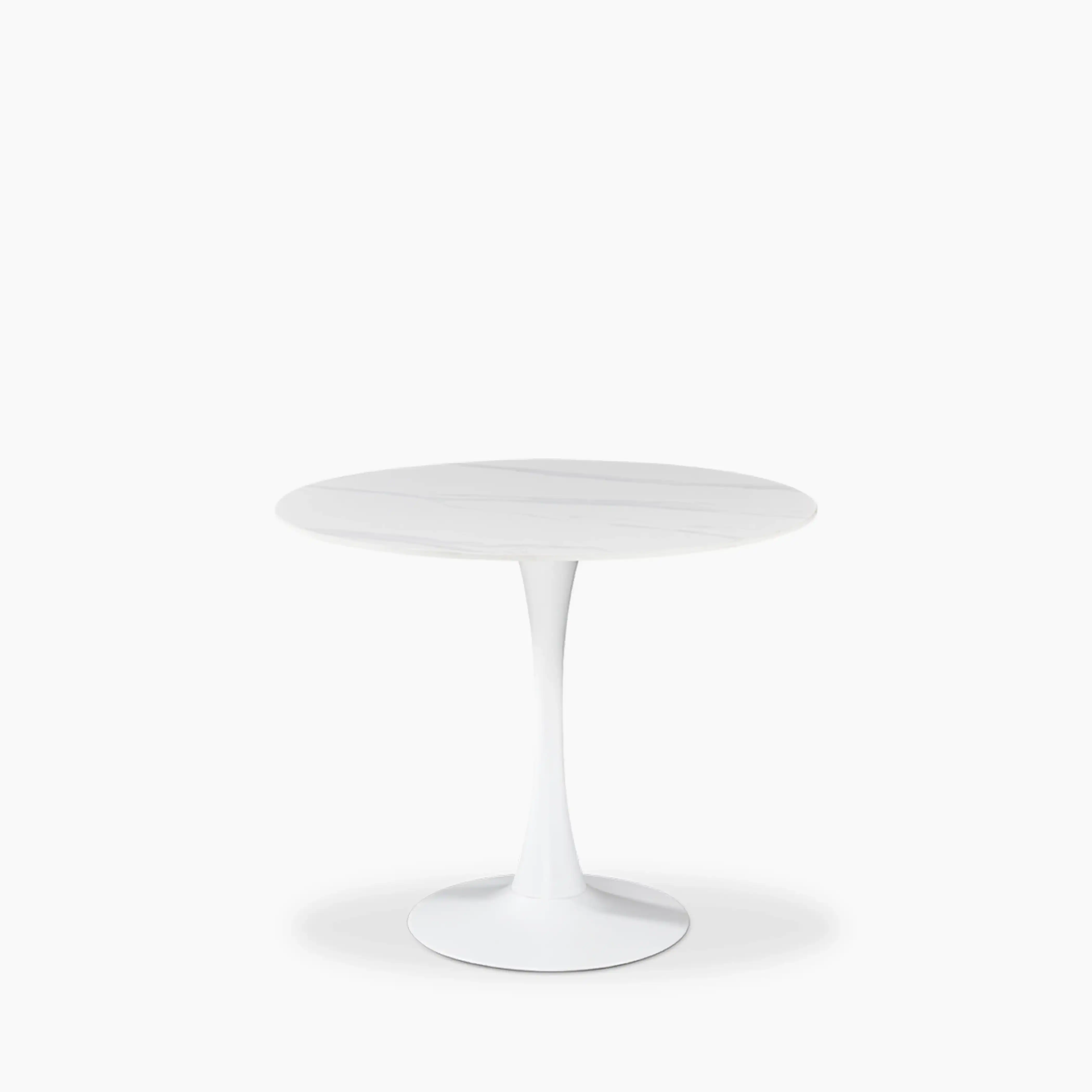 Byre 2 Seat Round Dining Table | White Ceramic & White - Image 2
