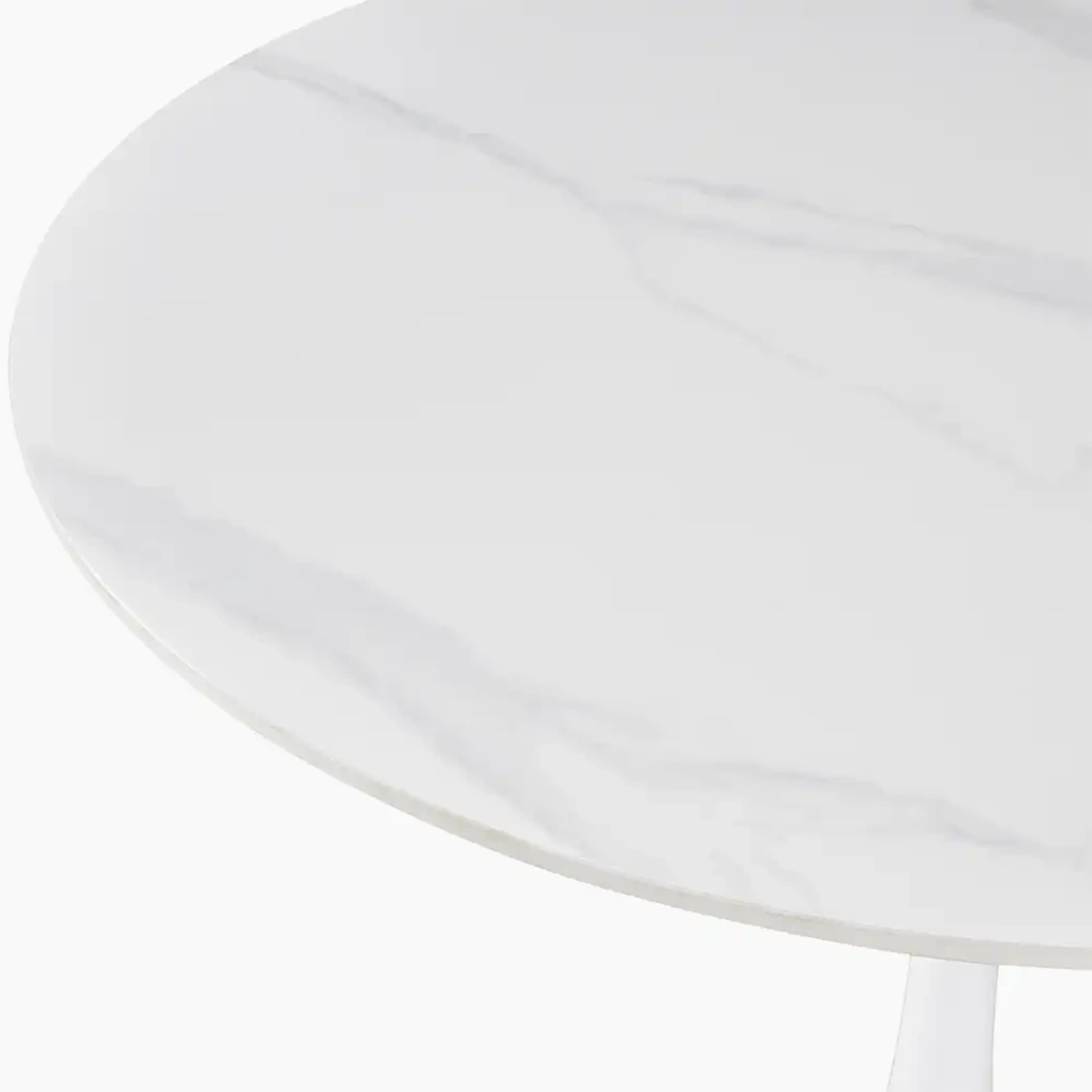Byre 2 Seat Round Dining Table | White Ceramic & White - Image 4