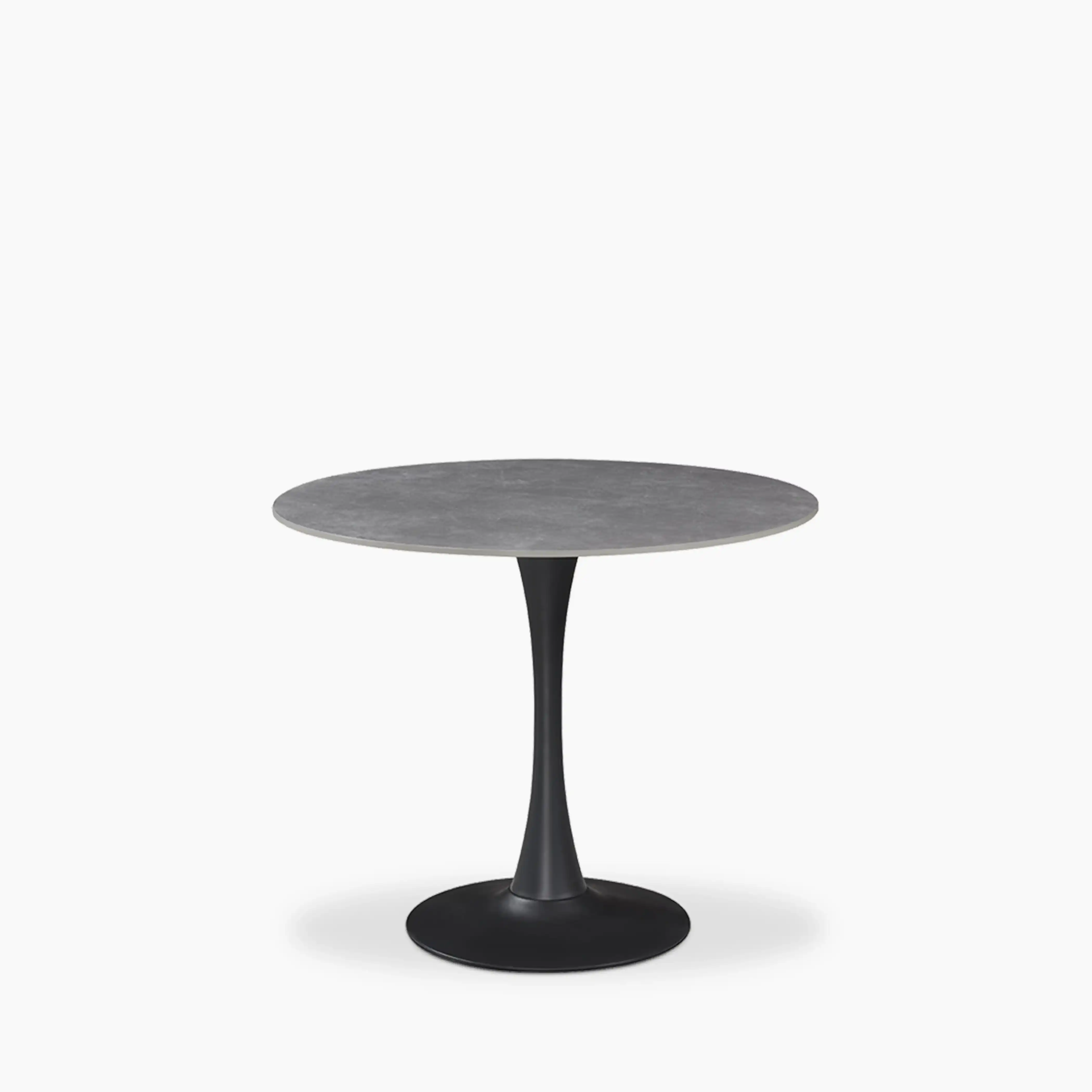 Byre 2 Seat Round Dining Table | Grey Ceramic & Black - Image 2