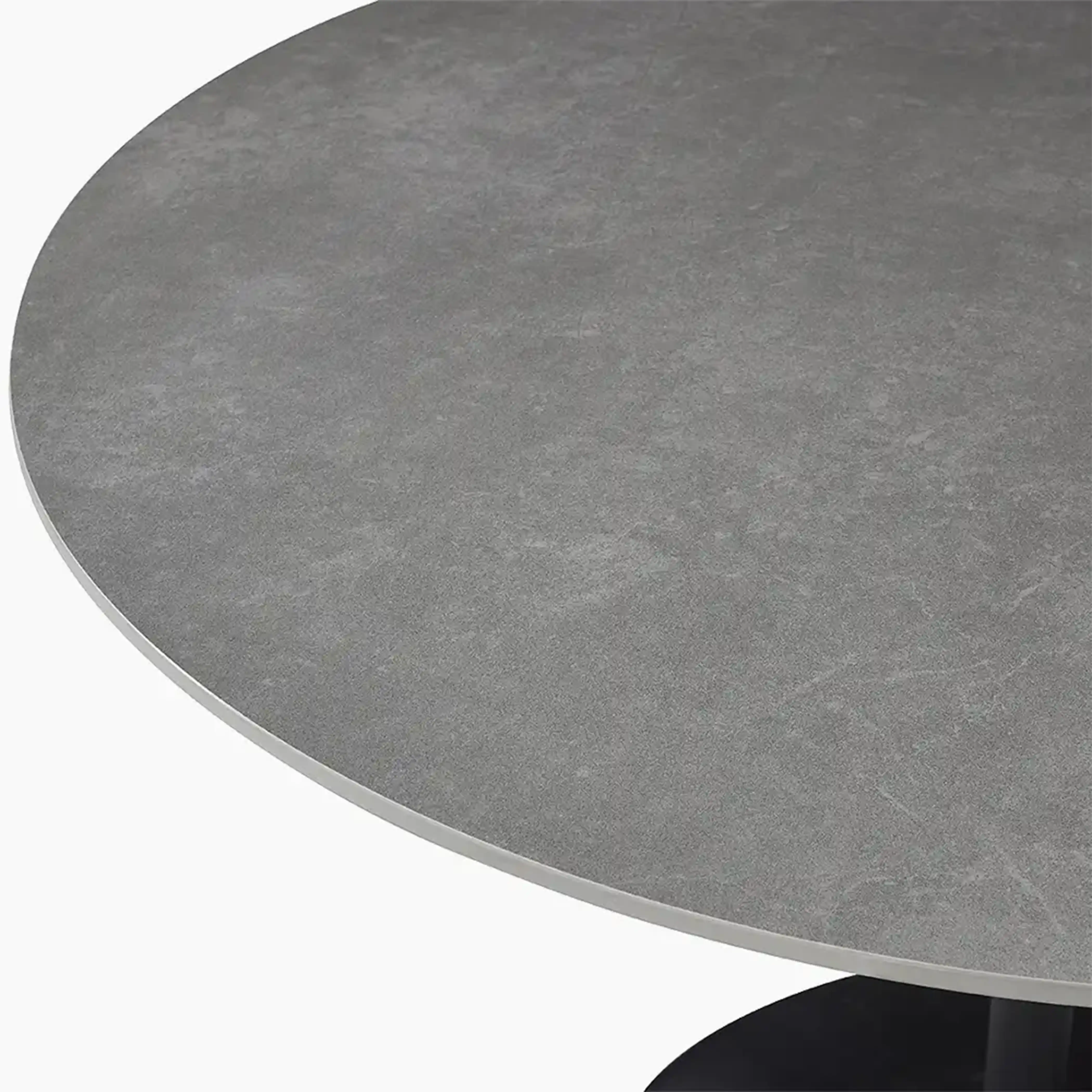 Byre 2 Seat Round Dining Table | Grey Ceramic & Black - Image 4