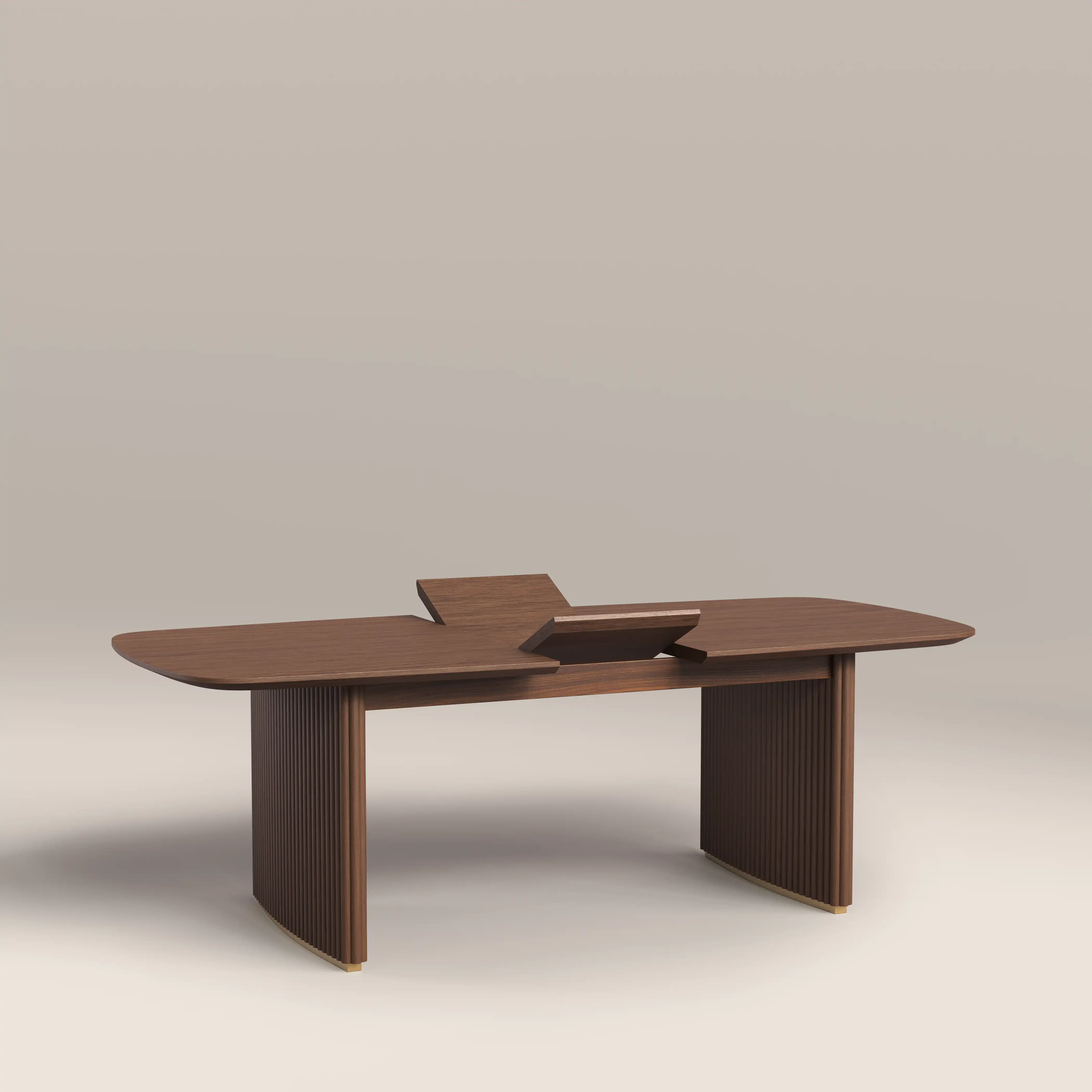 Caleb 6-8 Seat Rectangle Wooden Extendable Dining Table | Walnut - Image 5