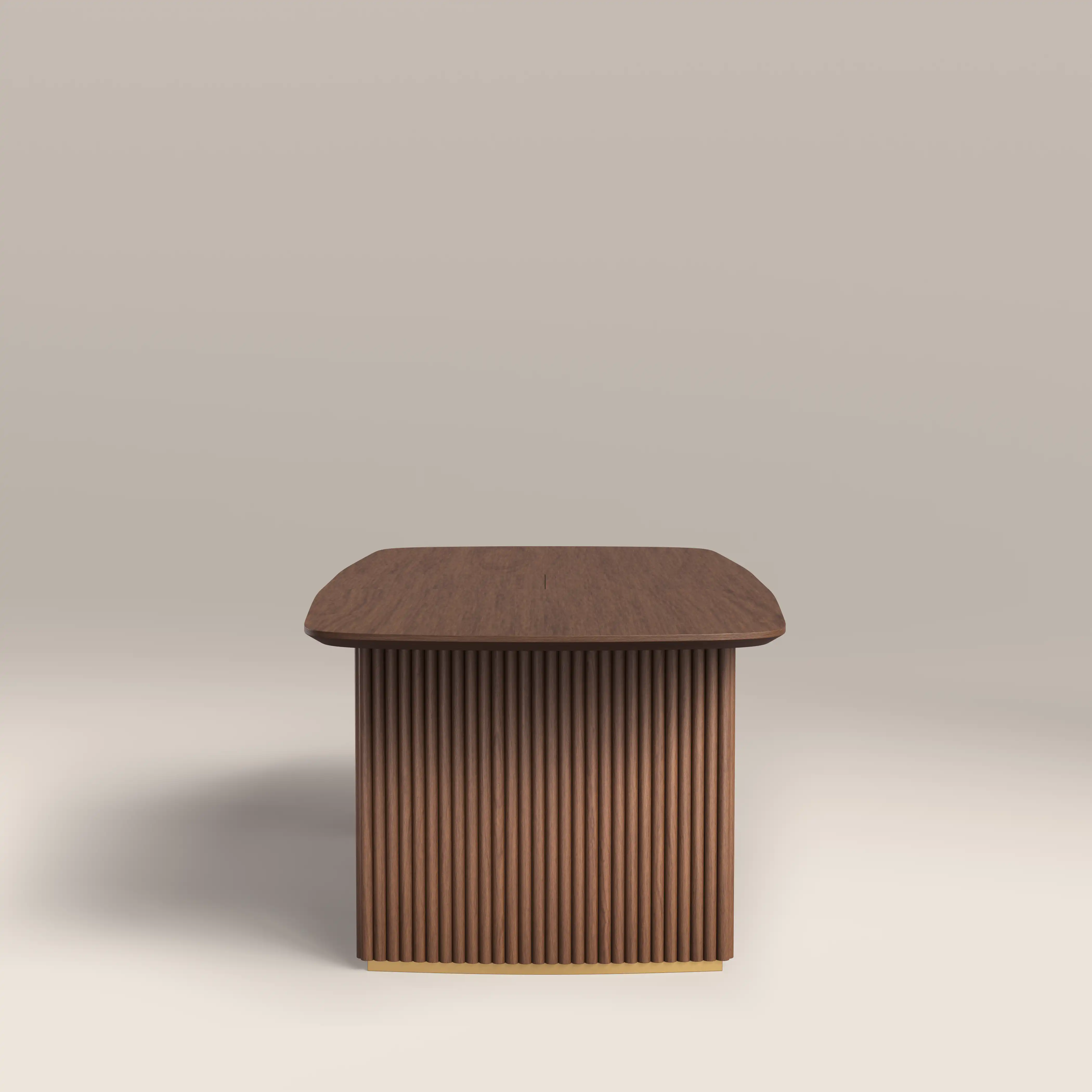 Caleb 6-8 Seat Rectangle Wooden Extendable Dining Table | Walnut - Image 6