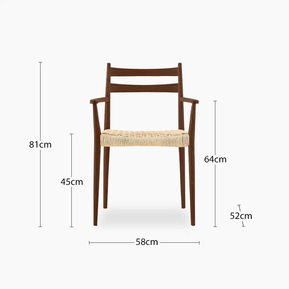 Caleb 6 Seat Dining Set | Natural Weave & Walnut - Image 4