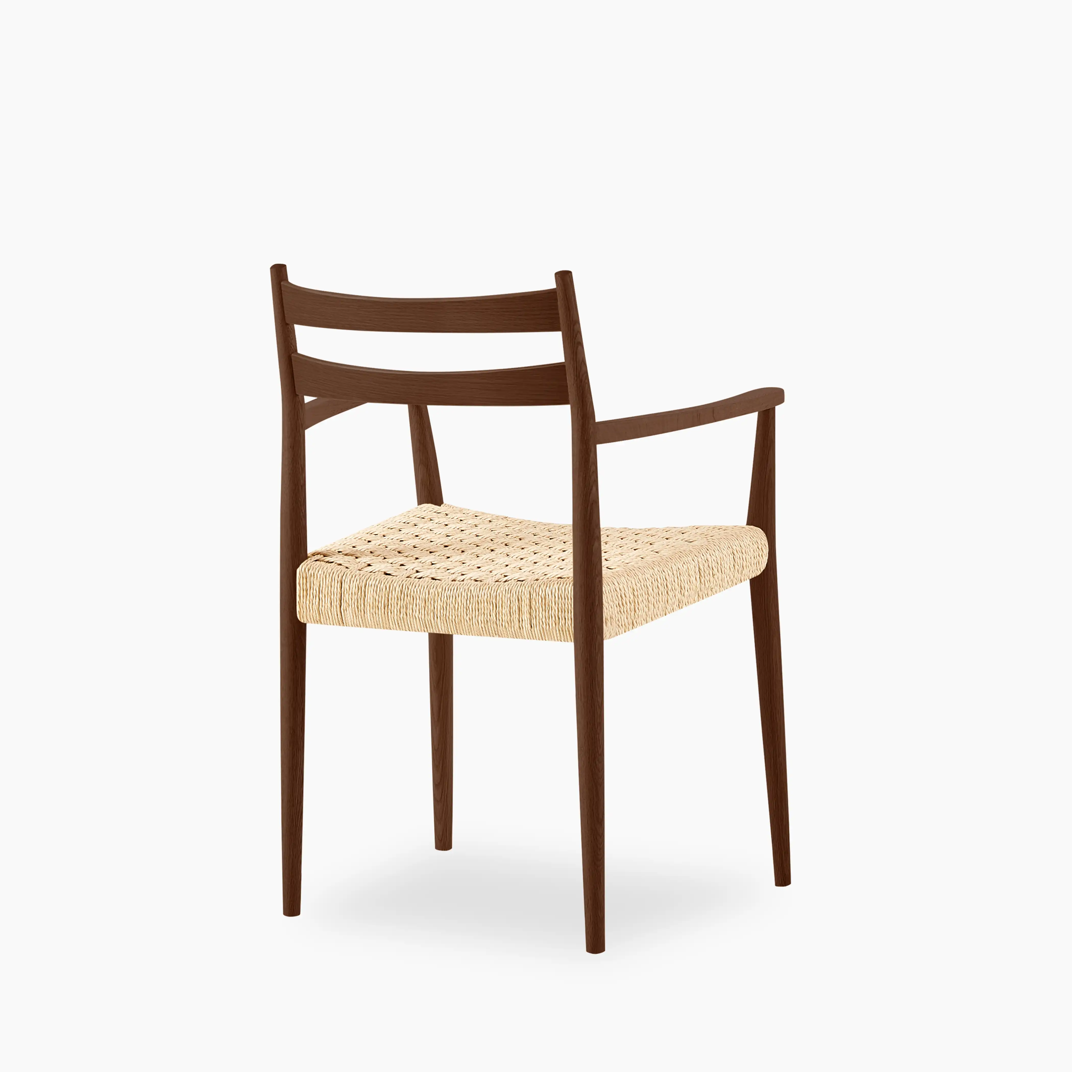 Caleb Wooden Carver Dining Chair | Natural Weave & Walnut - Image 5