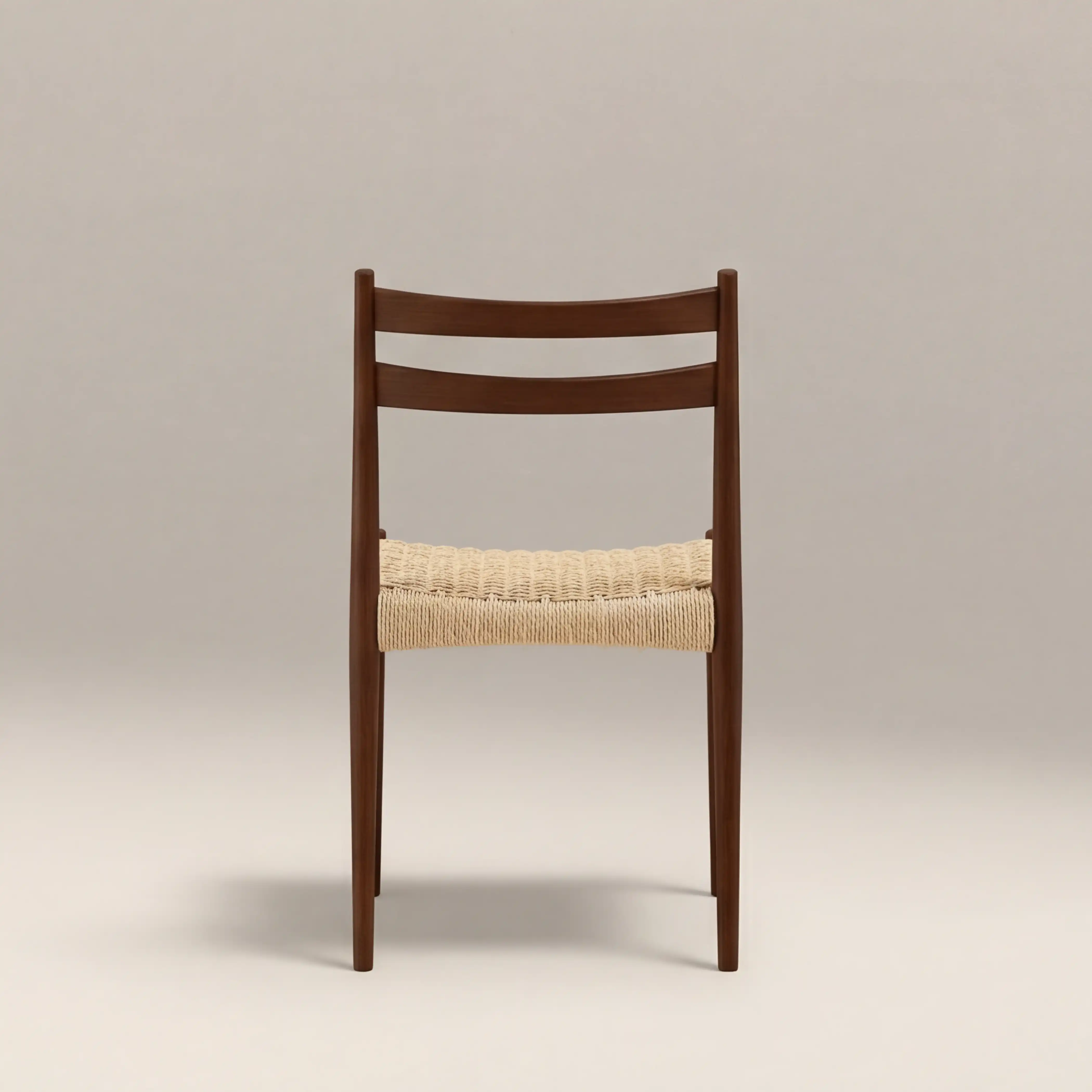 Caleb Wooden Dining Chair | Natural Weave & Walnut - Image 5