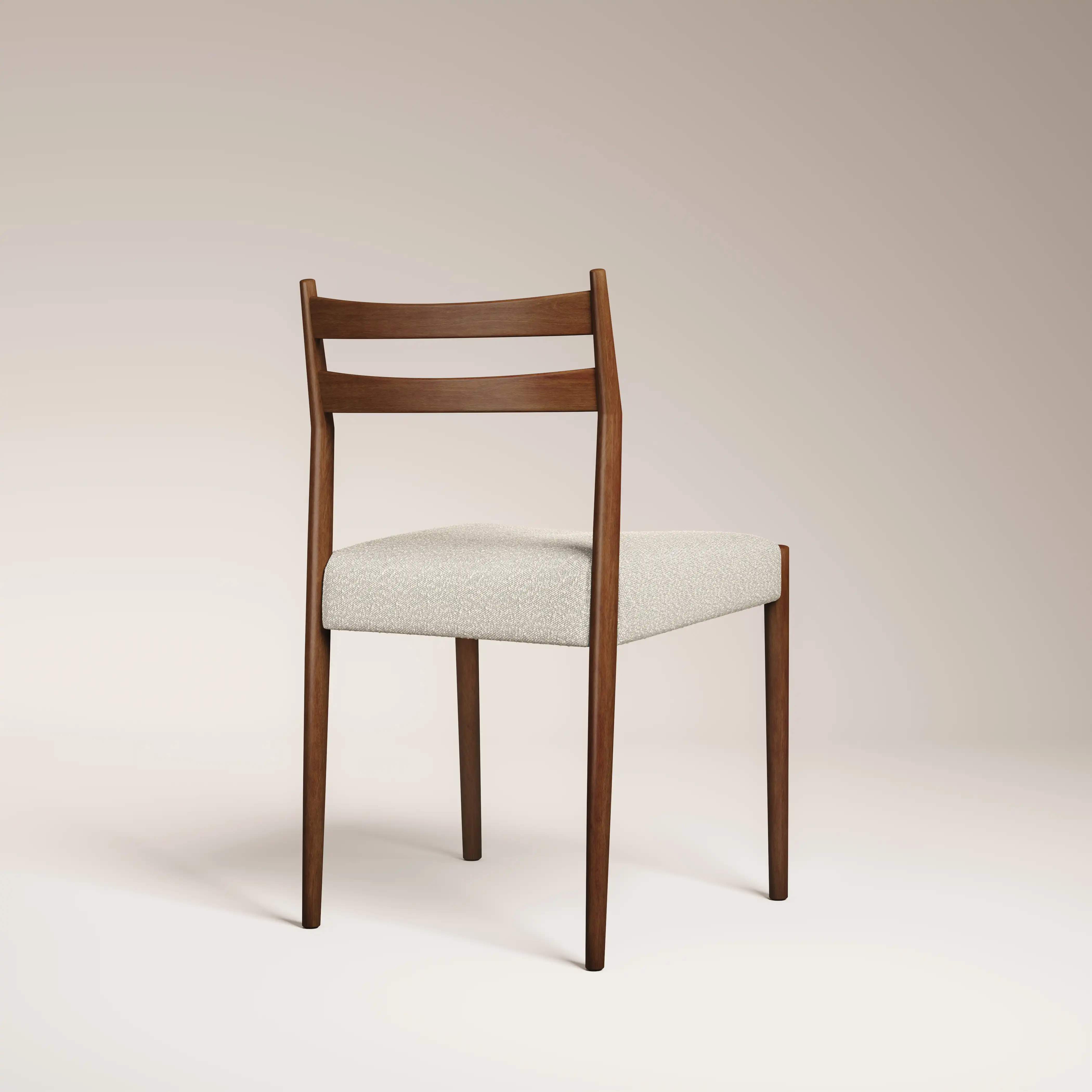 Caleb Wooden Dining Chair| Speckled Stone Sustainable Boucle & Walnut - Image 6