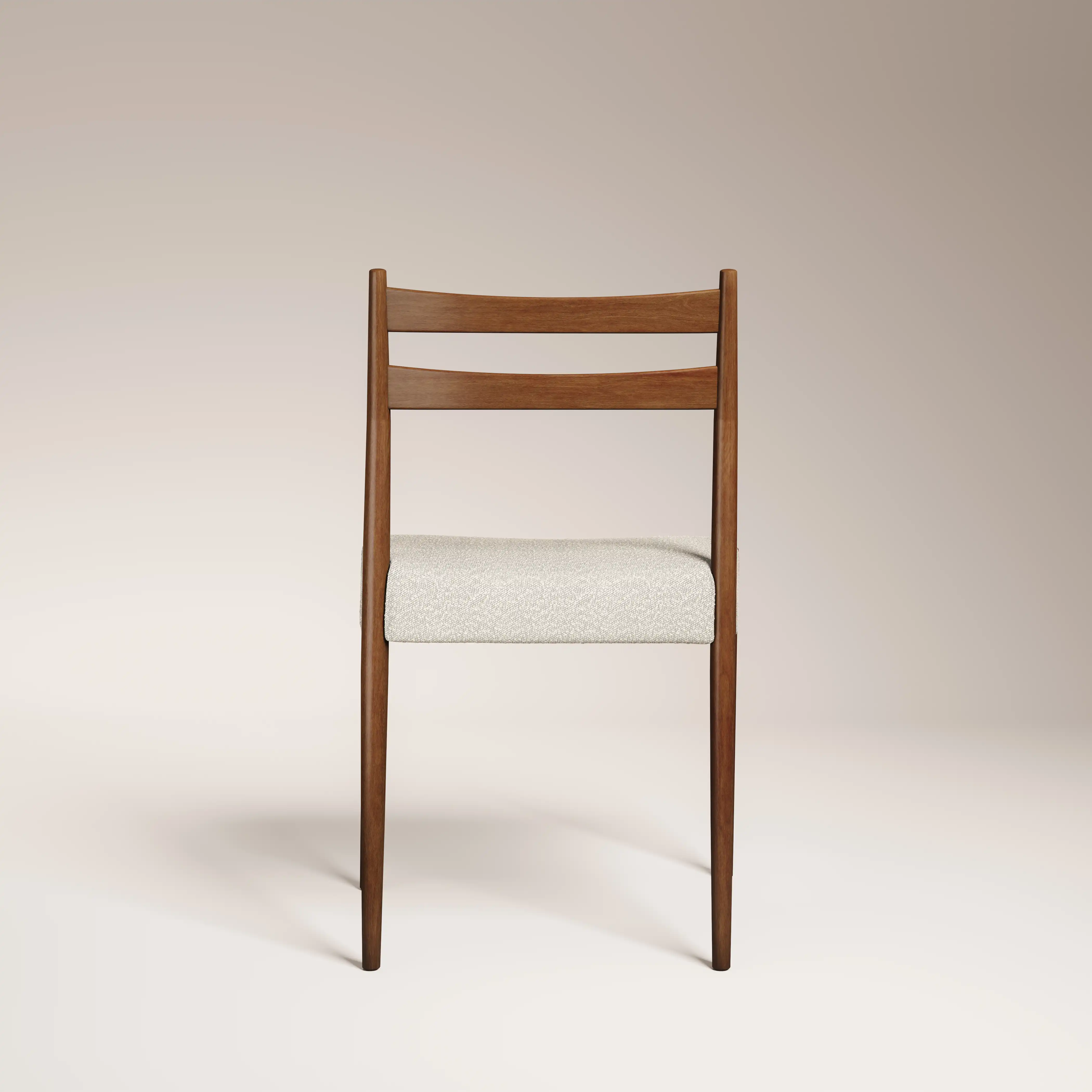 Caleb Wooden Dining Chair| Speckled Stone Sustainable Boucle & Walnut - Image 7