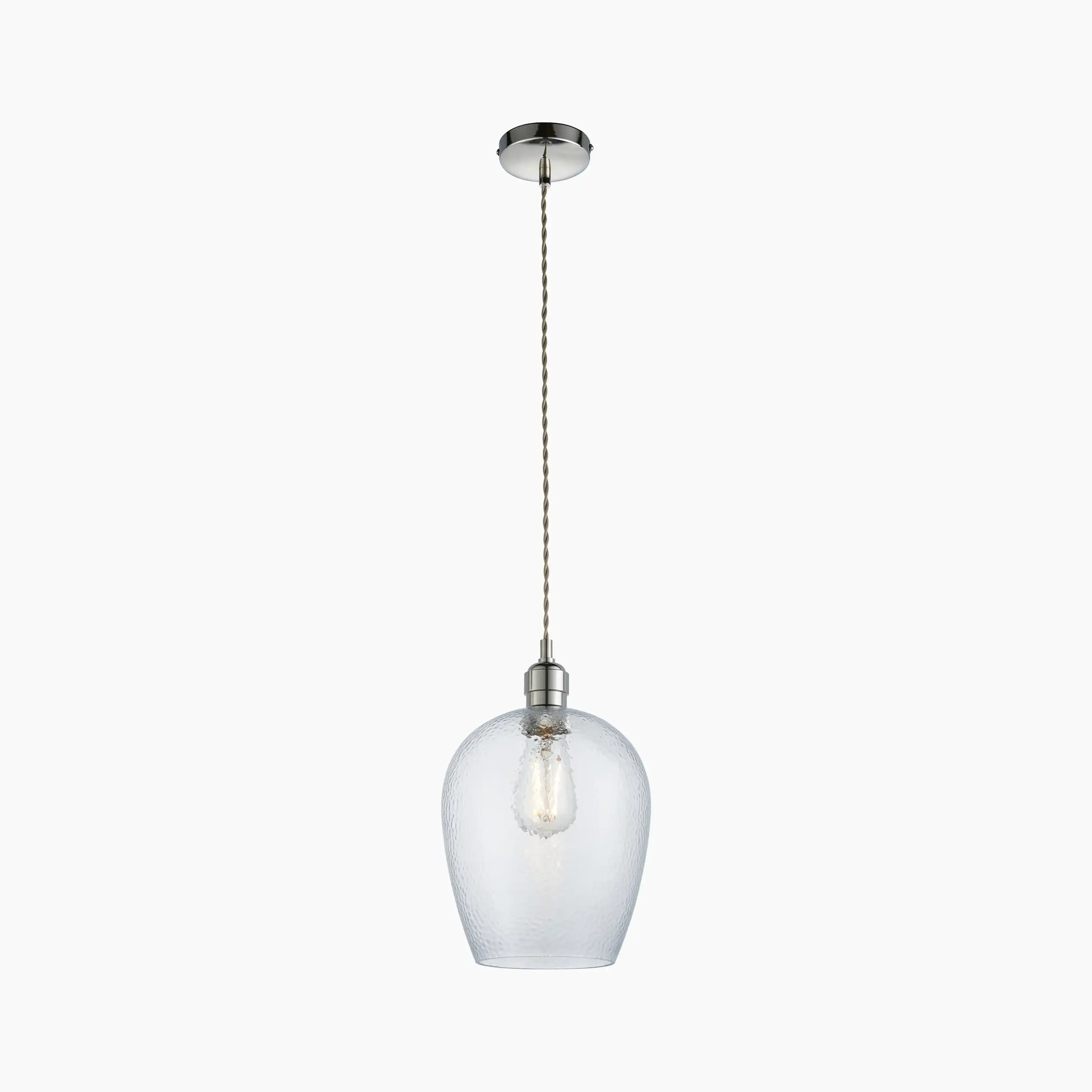 Carly Pendant Light | Rippled Glass & Chrome - Image 10