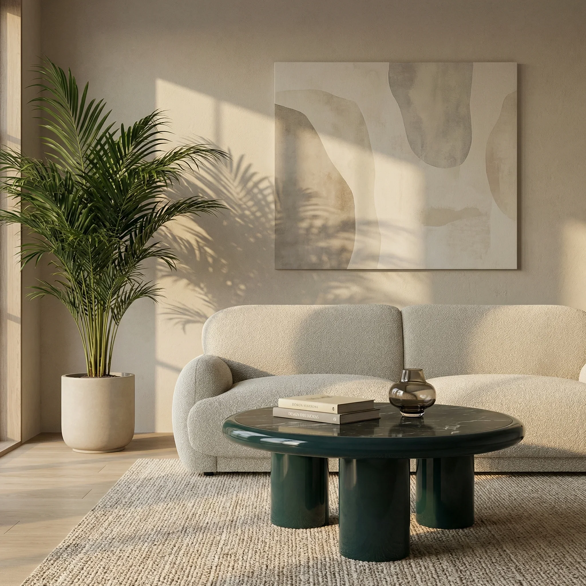 Carson Round Coffee Table | Emerald Green Marble & High Gloss Emerald Green - Image 2