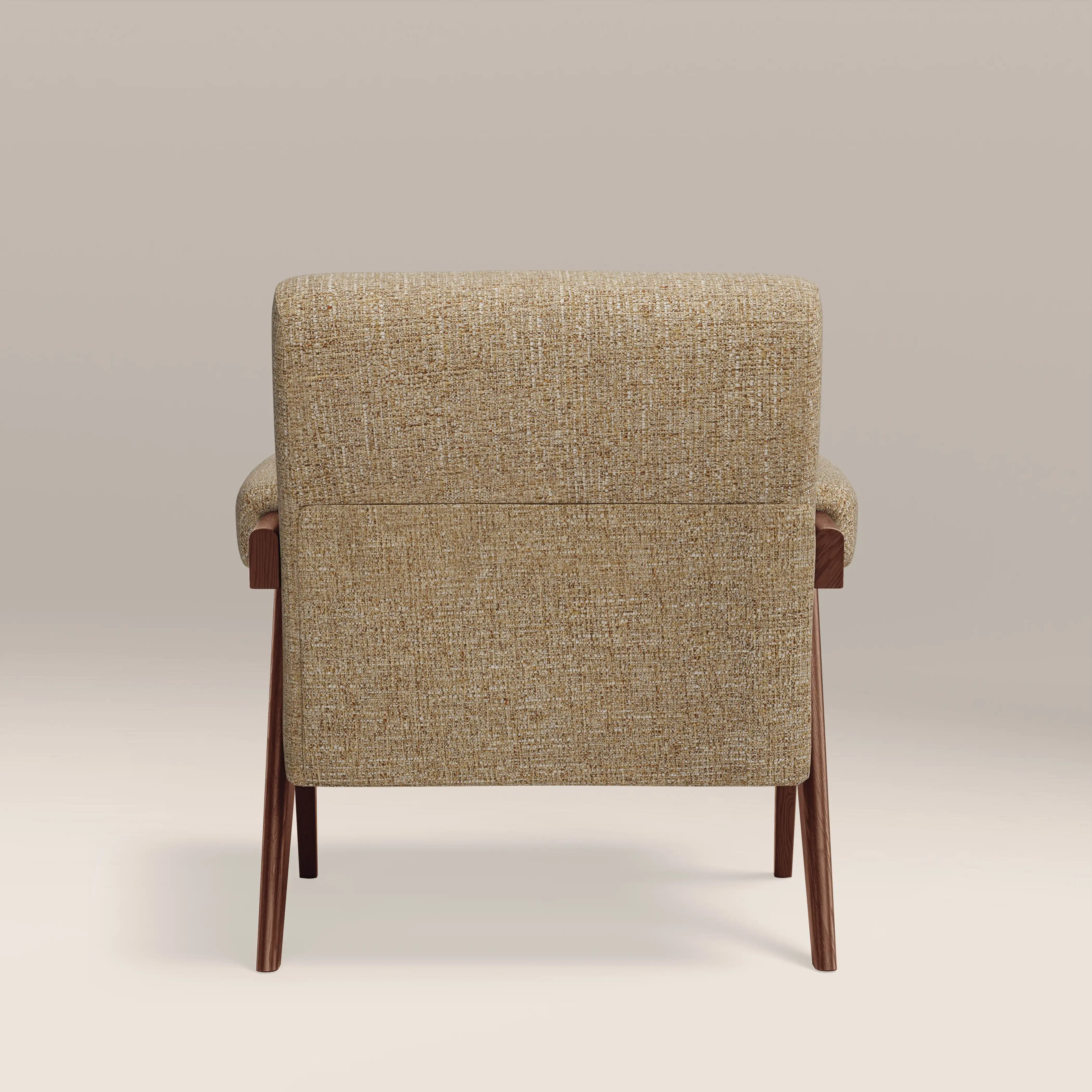 Cary Accent Chair | Speckled Latte Boucle & Walnut - Image 6