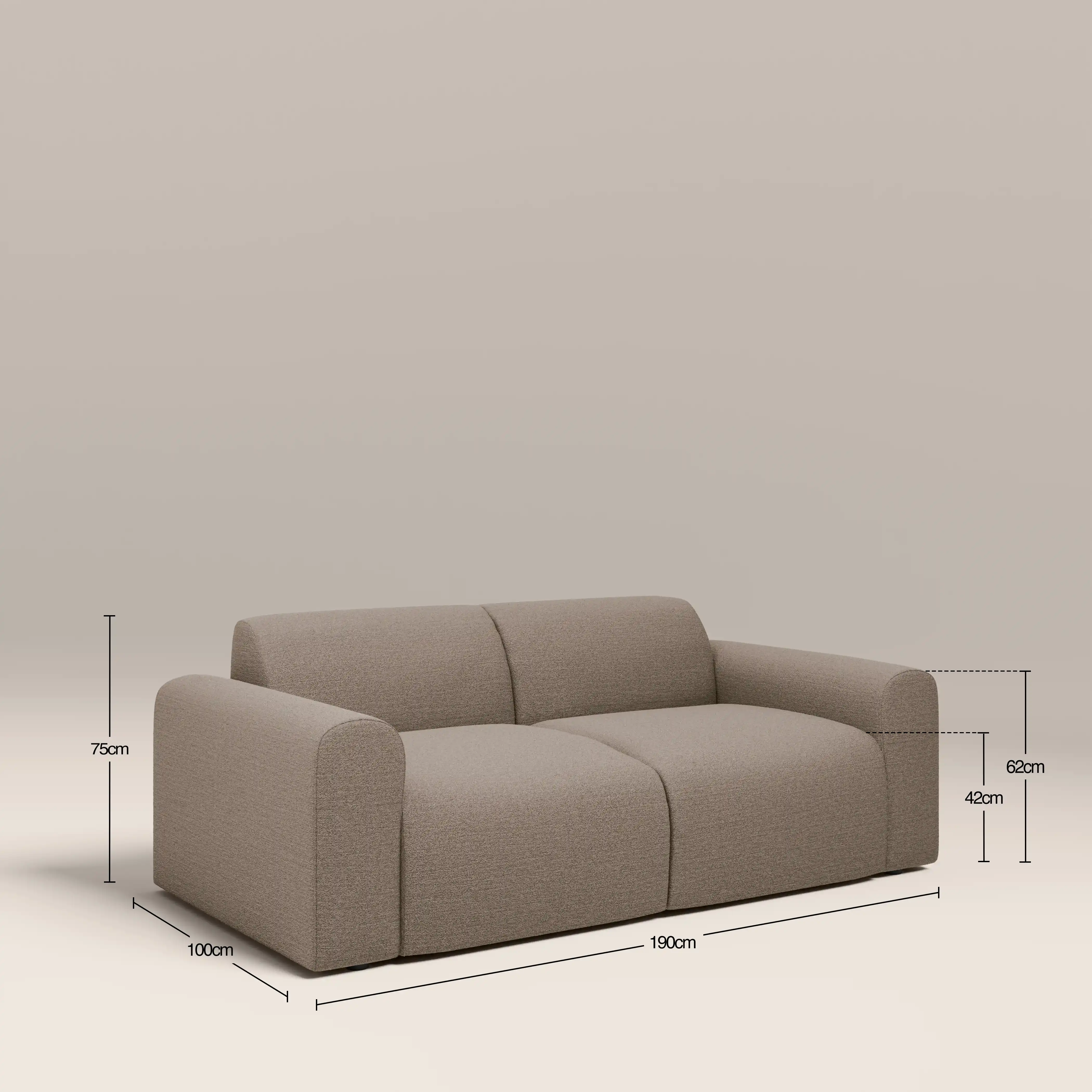 Celeste 2 Seater Sofa | Ecru Boucle - Image 6