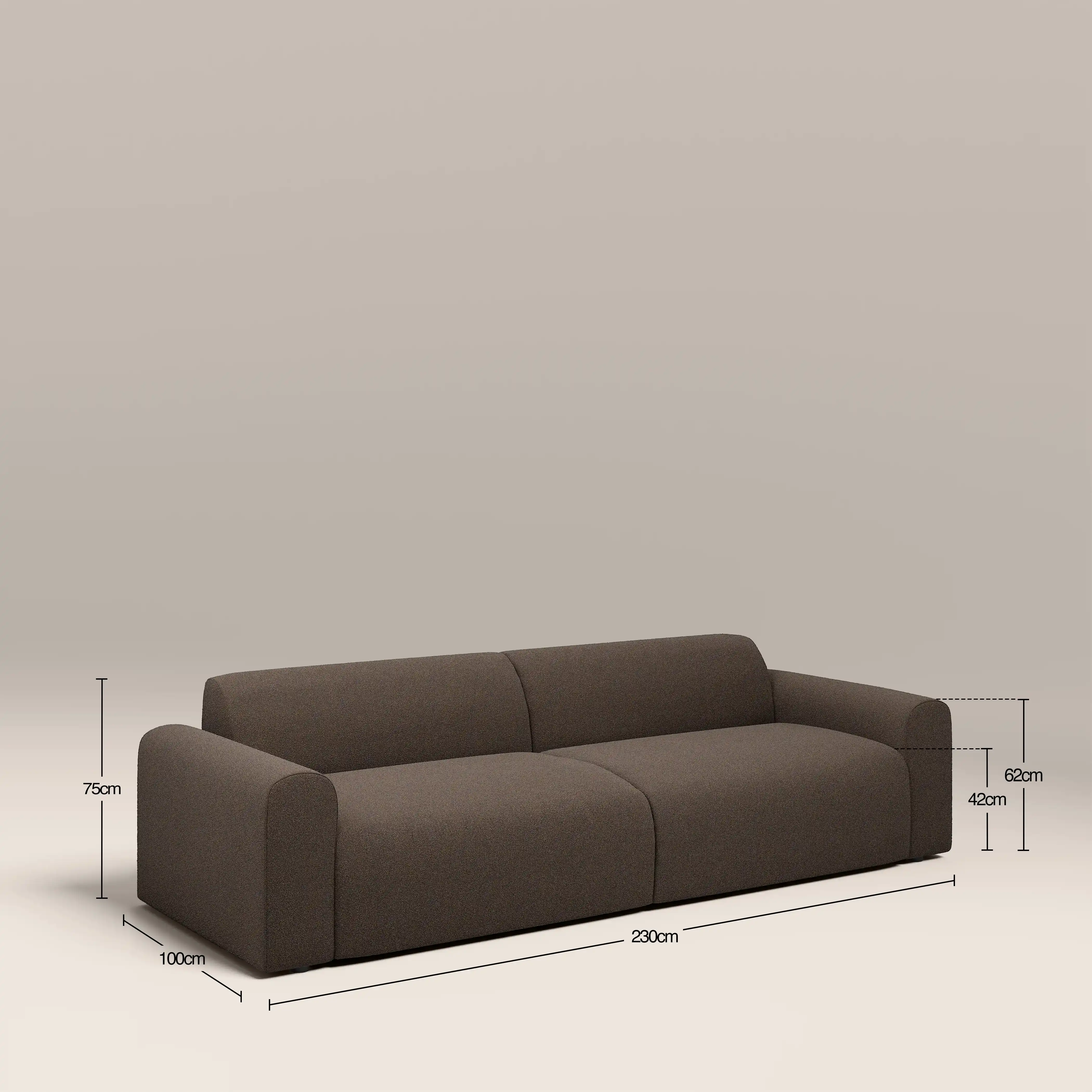 Celeste 3 Seater Sofa | Dusty Taupe Boucle - Image 7