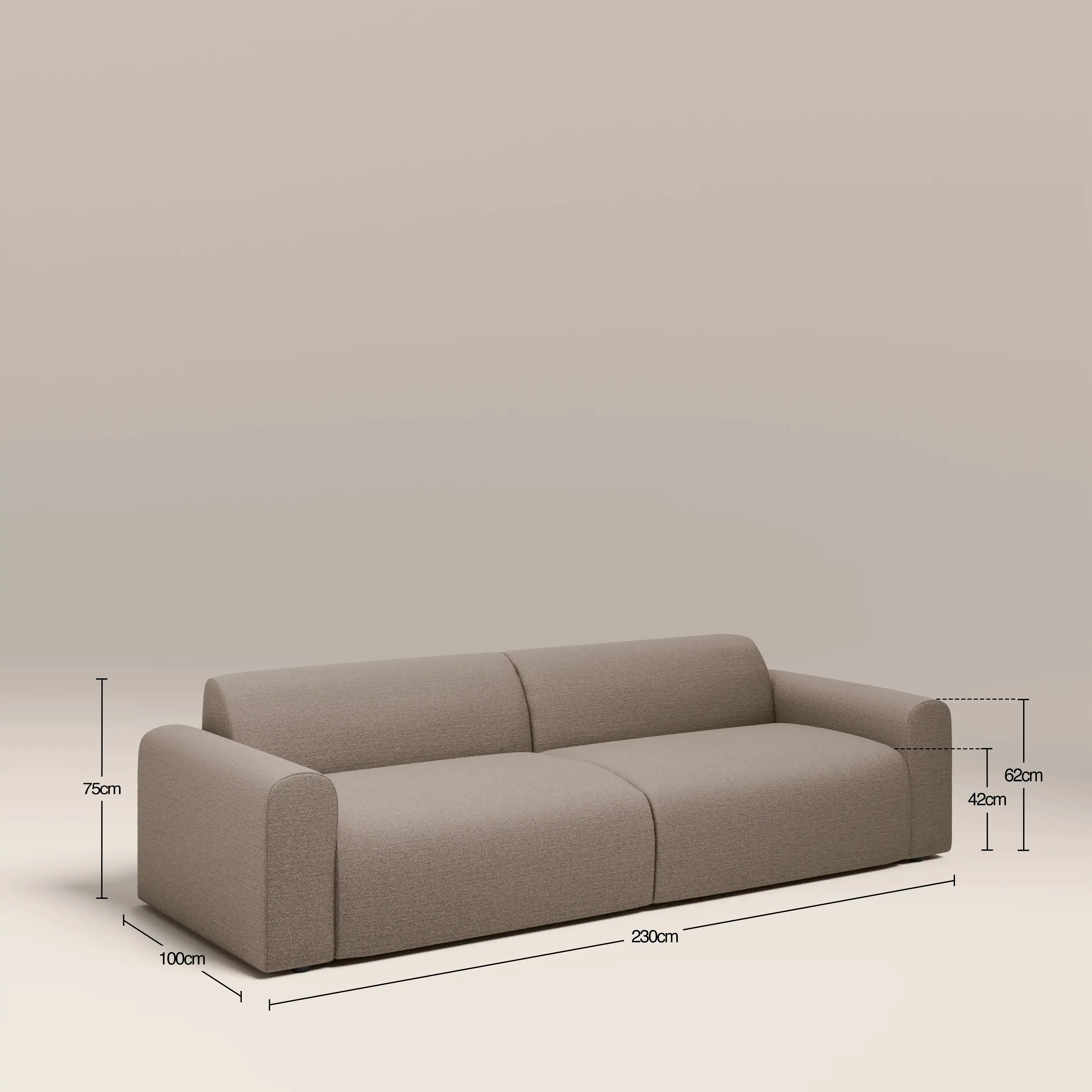 Celeste 3 Seater Sofa | Ecru Boucle - Image 6