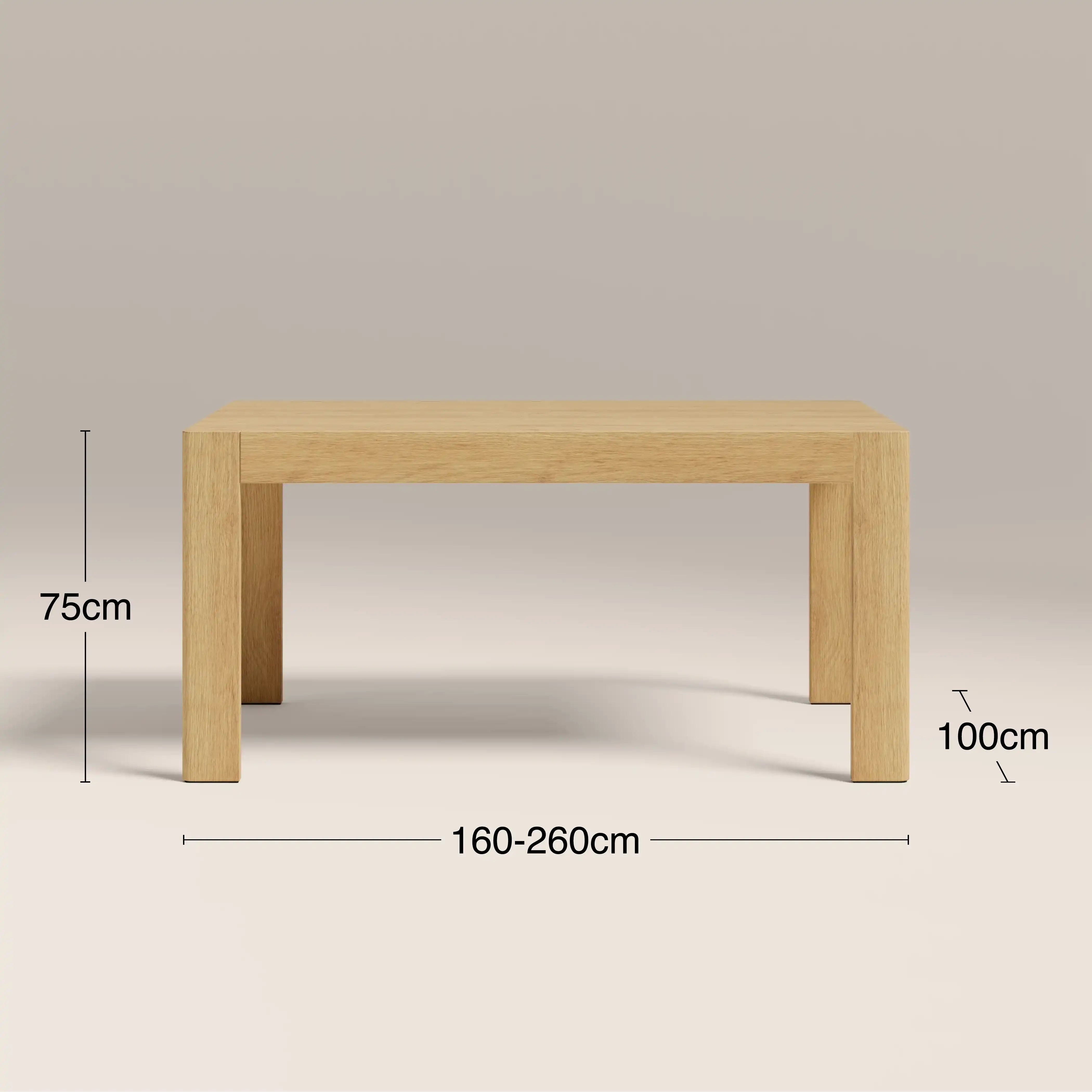 Ceva 6-10 Seat Rectangle Wooden Extendable Dining Table | Oak - Image 7
