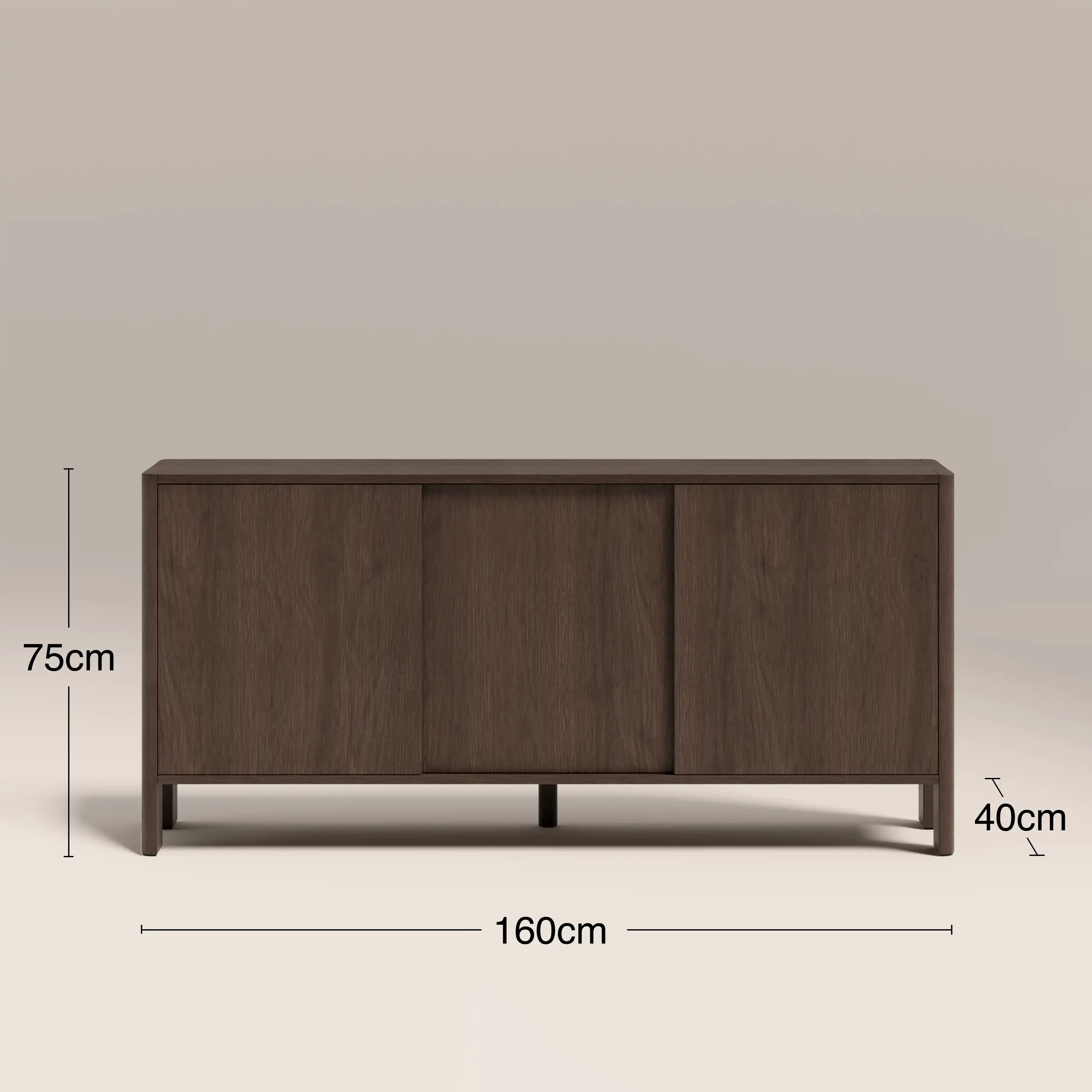 Ceva Wooden Sideboard | Smoked Walnut - Image 6