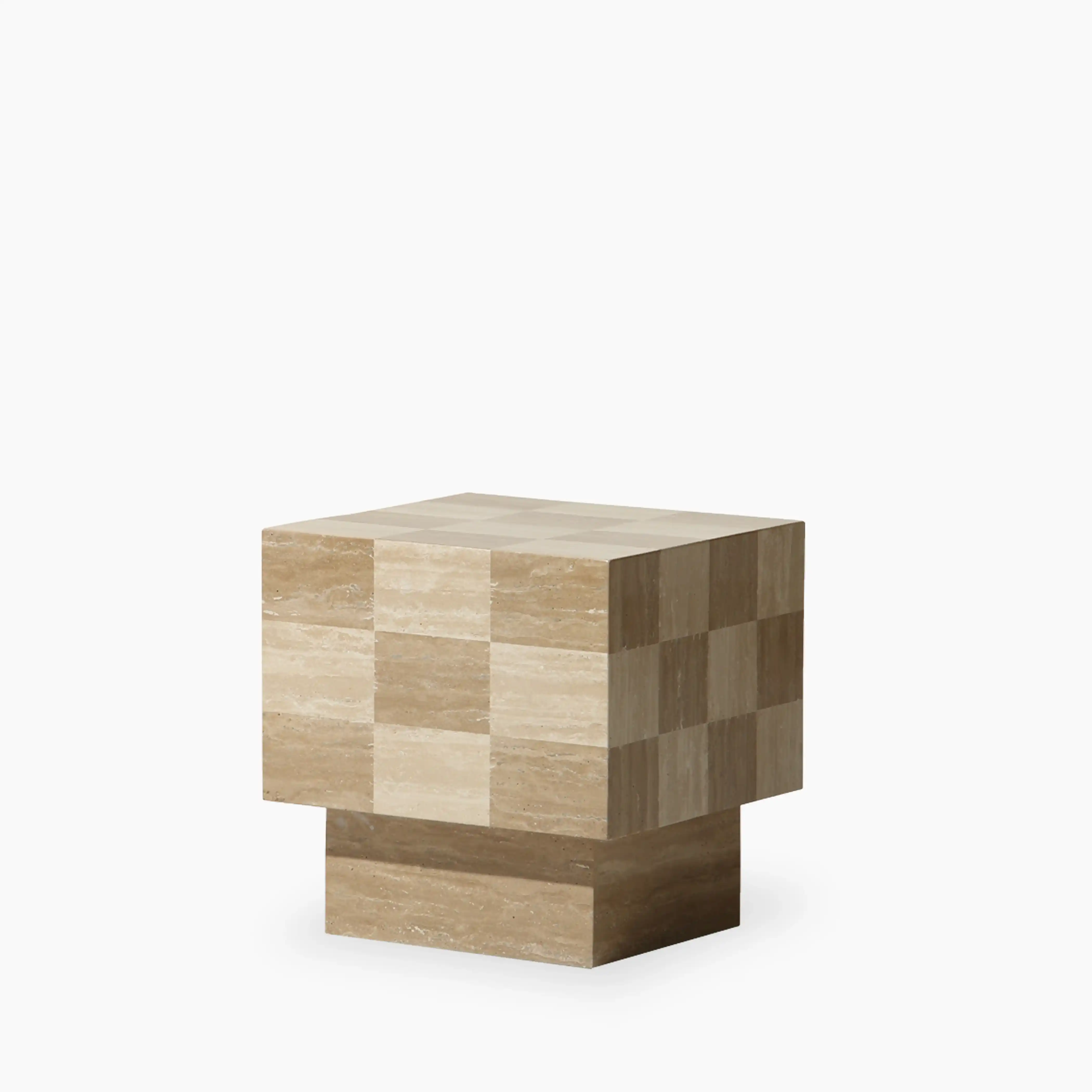 Checkmate Side Table | Natural Travertine - Image 2