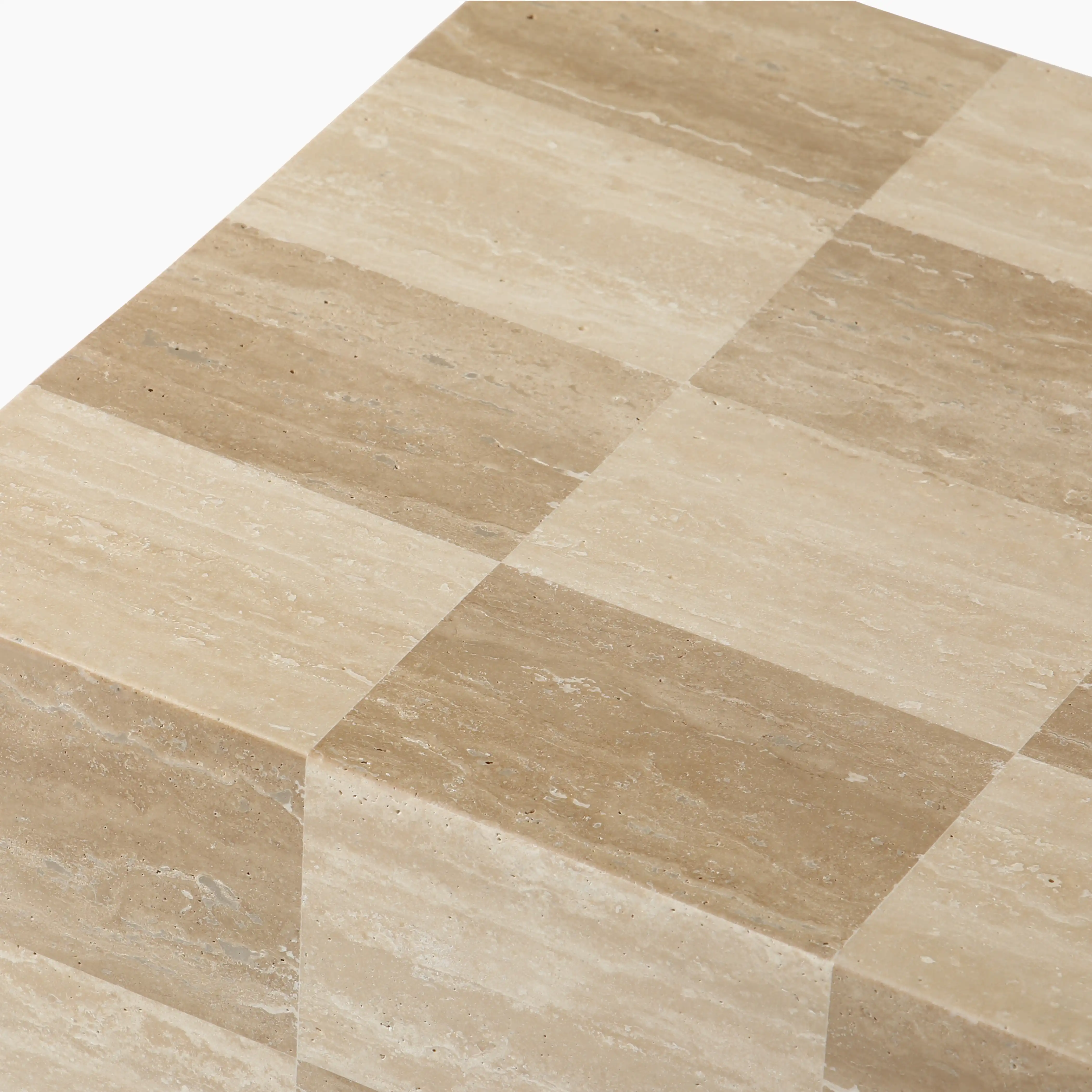 Checkmate Side Table | Natural Travertine - Image 3