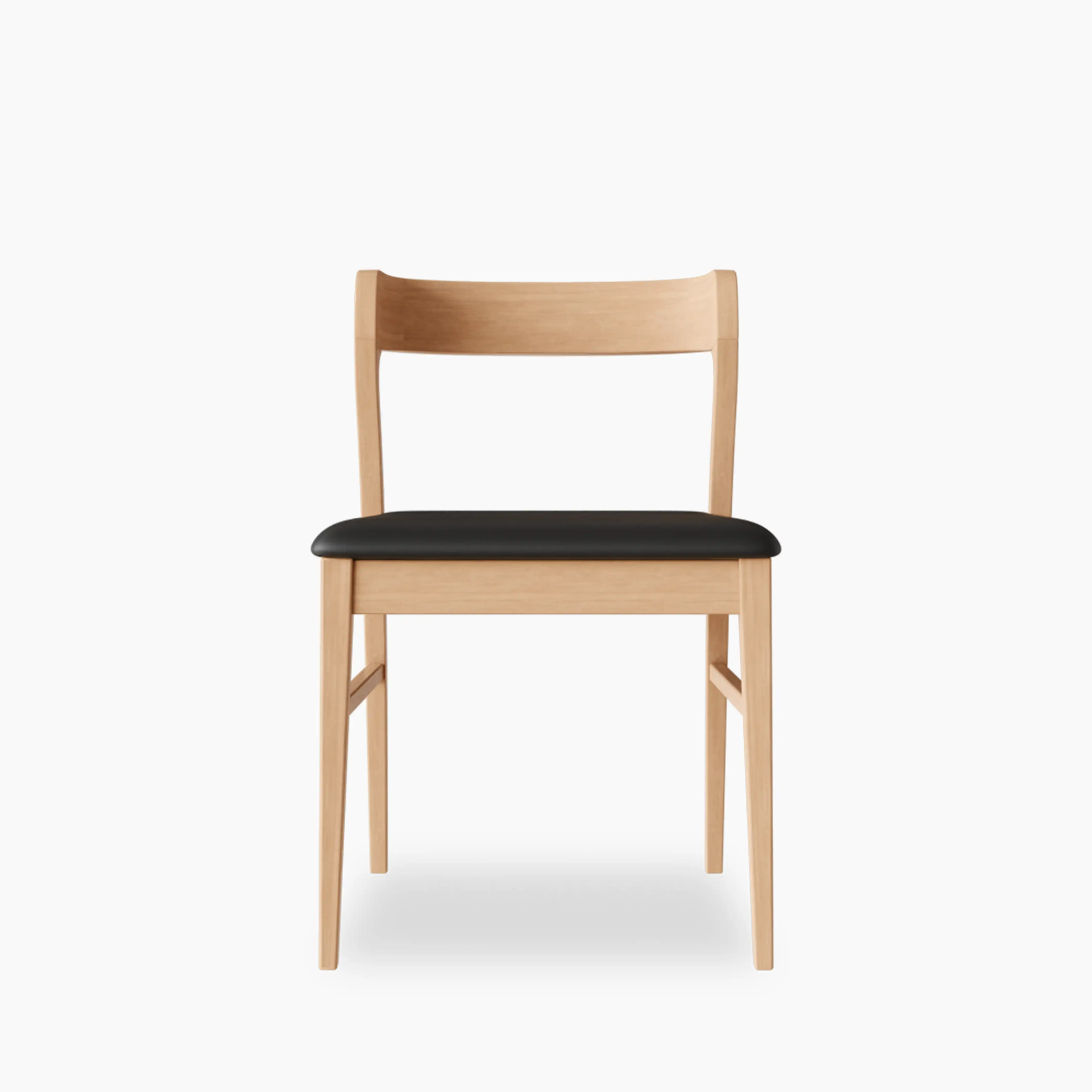Chiswick Wooden Dining Chair | Black Faux Leather & Natural - Image 4