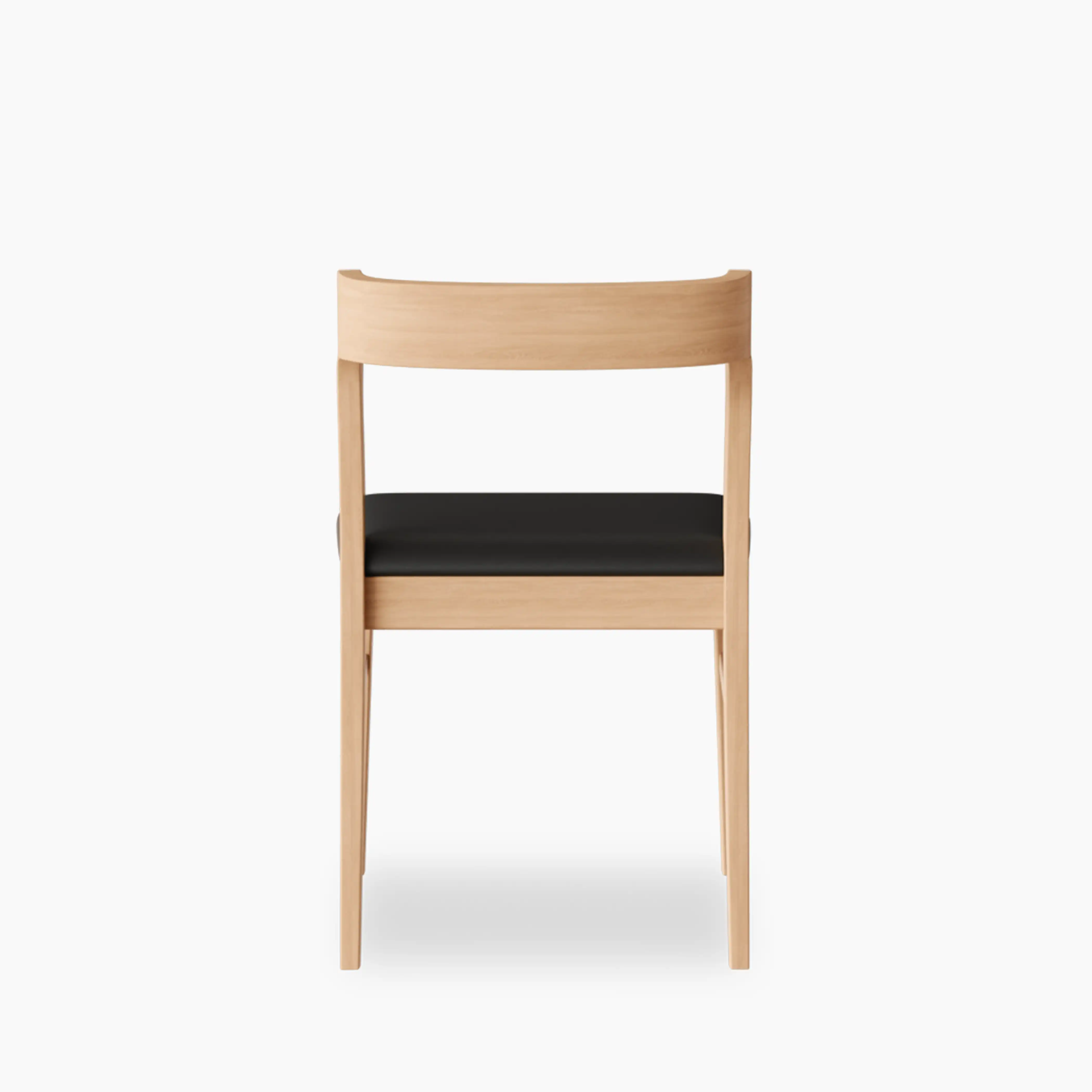 Chiswick Wooden Dining Chair | Black Faux Leather & Natural - Image 6