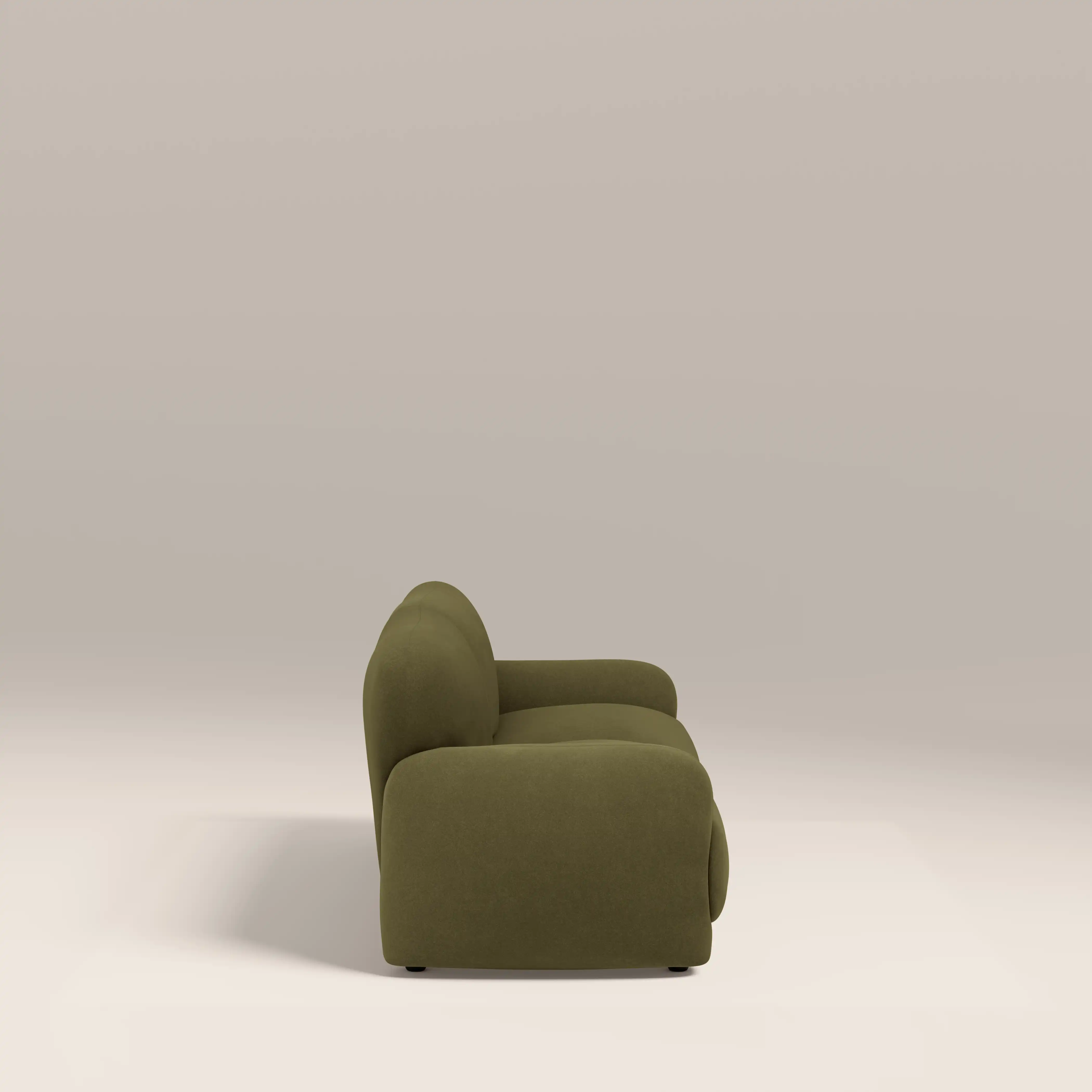 Cloud 2 Seater Sofa | Moss Green Sustainable Mohair Velvet - Image 4