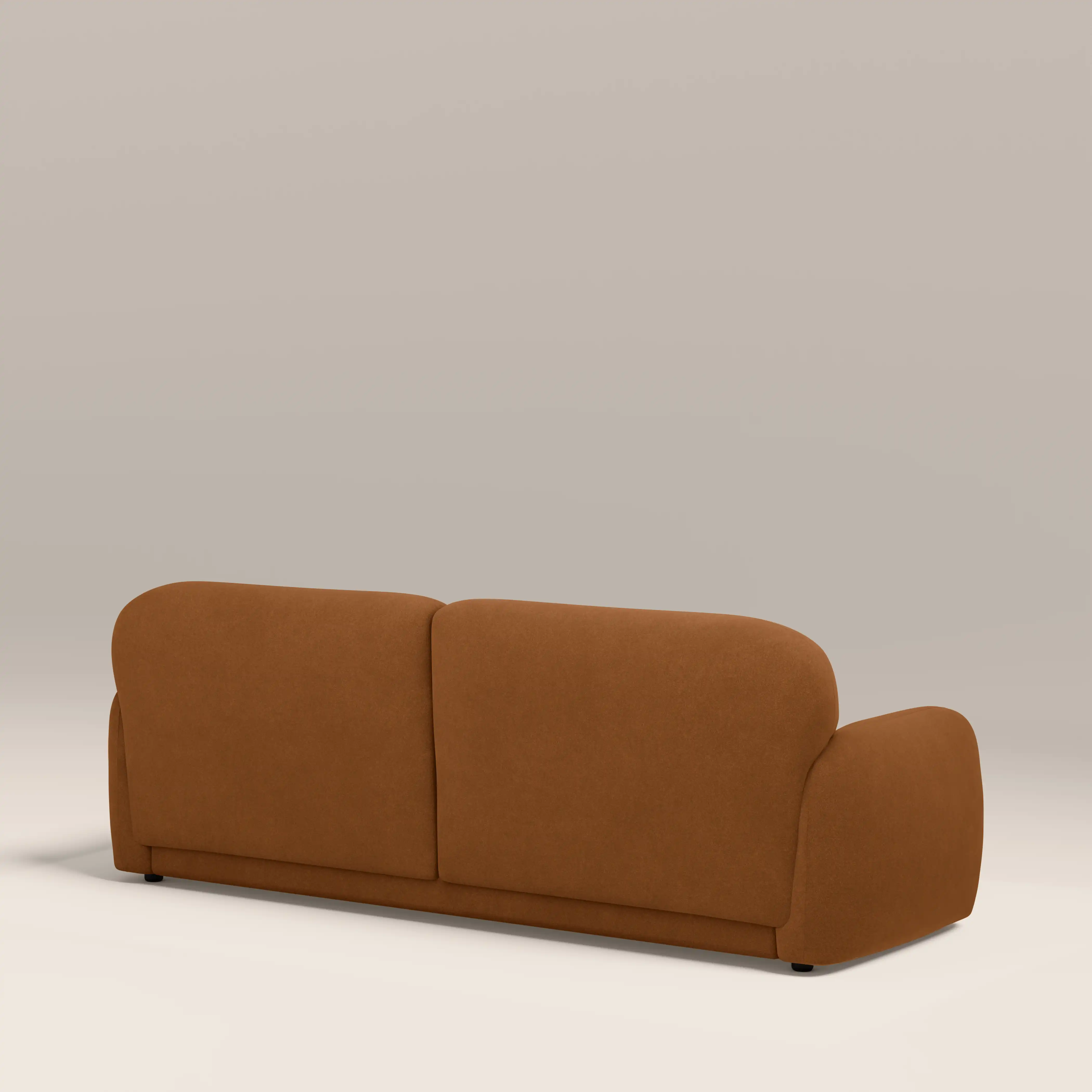 Cloud 3 Seater Sofa | Caramel Brown Sustainable Mohair Velvet - Image 5