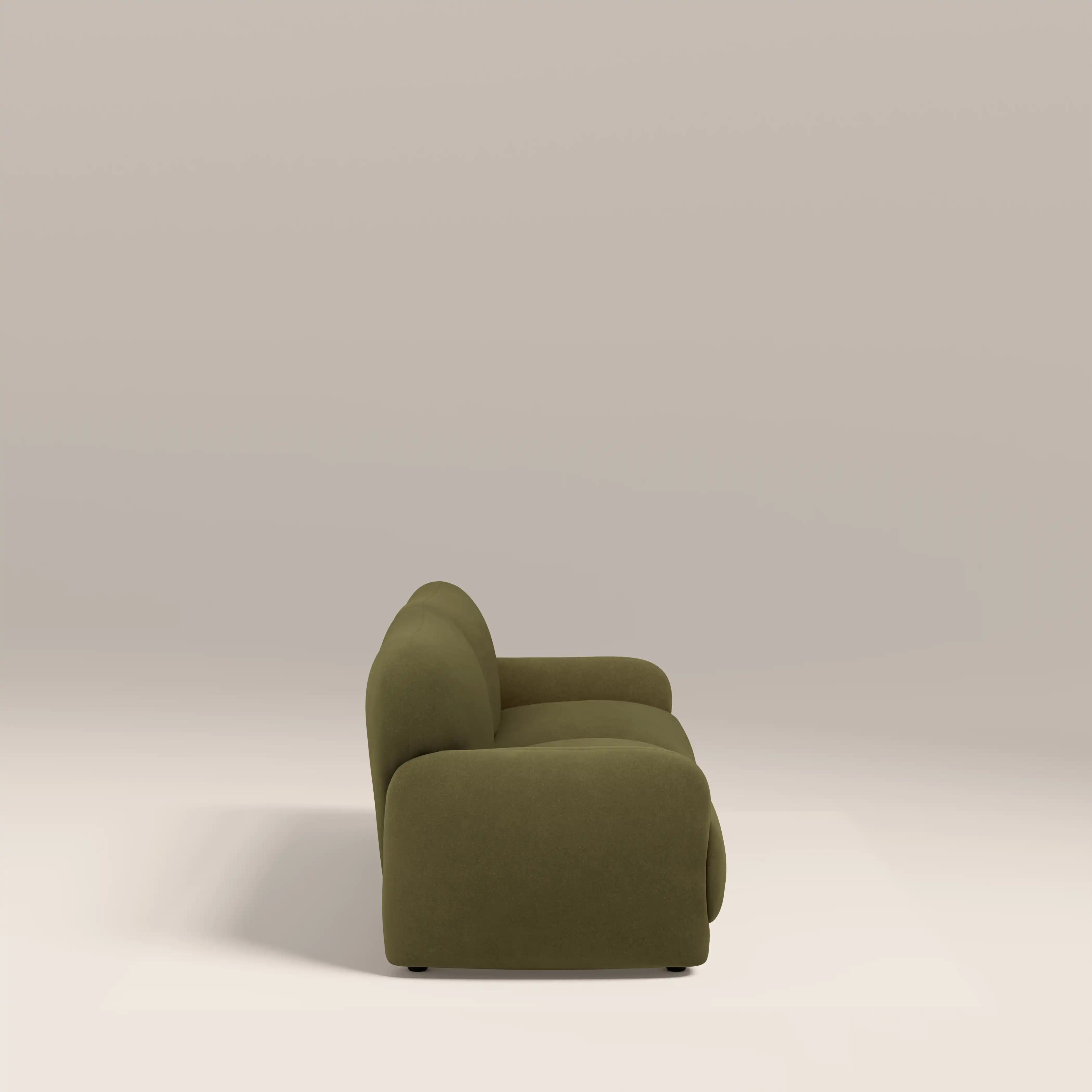 Cloud 3 Seater Sofa | Moss Green Sustainable Mohair Velvet - Image 4