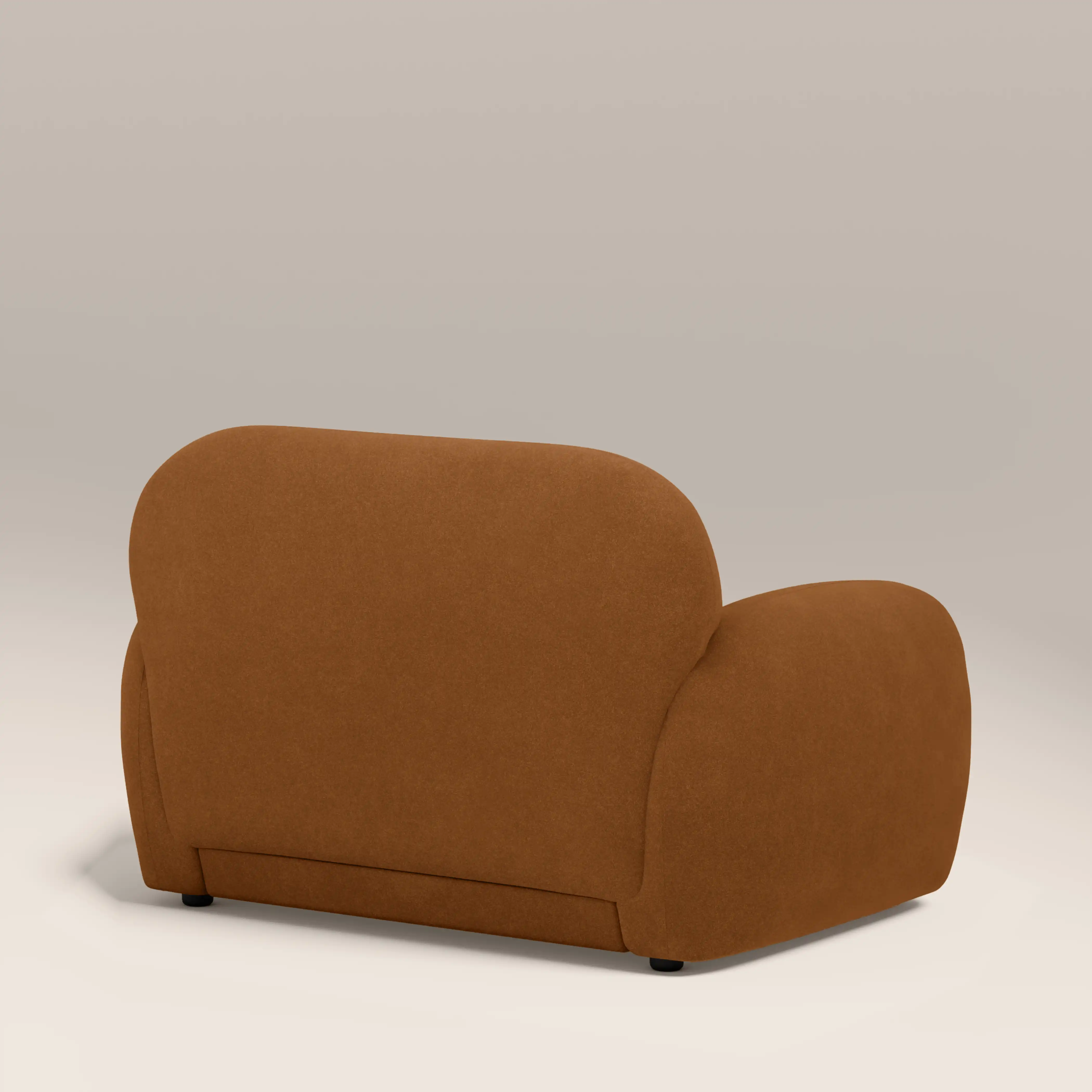 Cloud Armchair | Caramel Brown Sustainable Mohair Velvet - Image 5