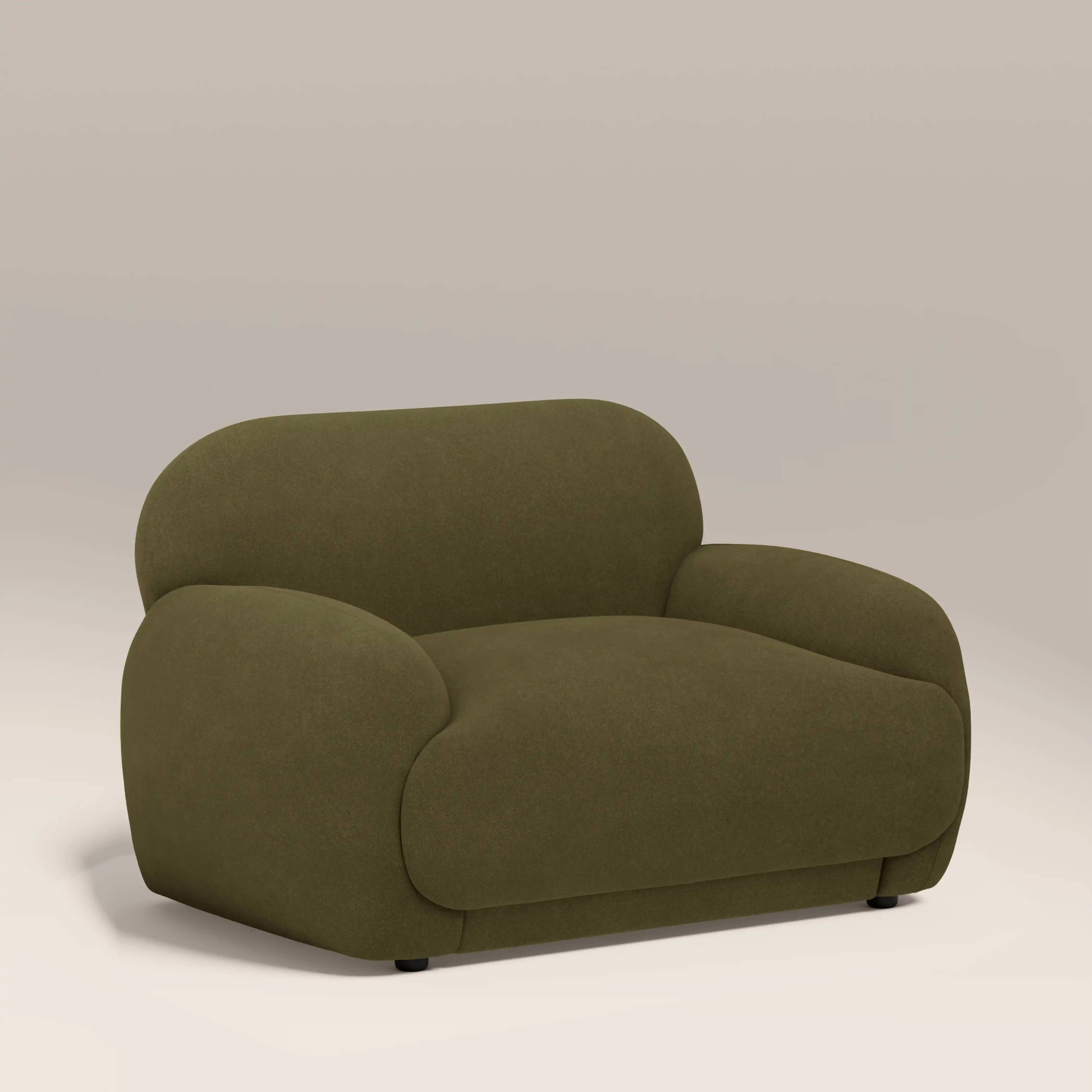 Cloud Armchair | Moss Green Sustainable Mohair Velvet - Image 3