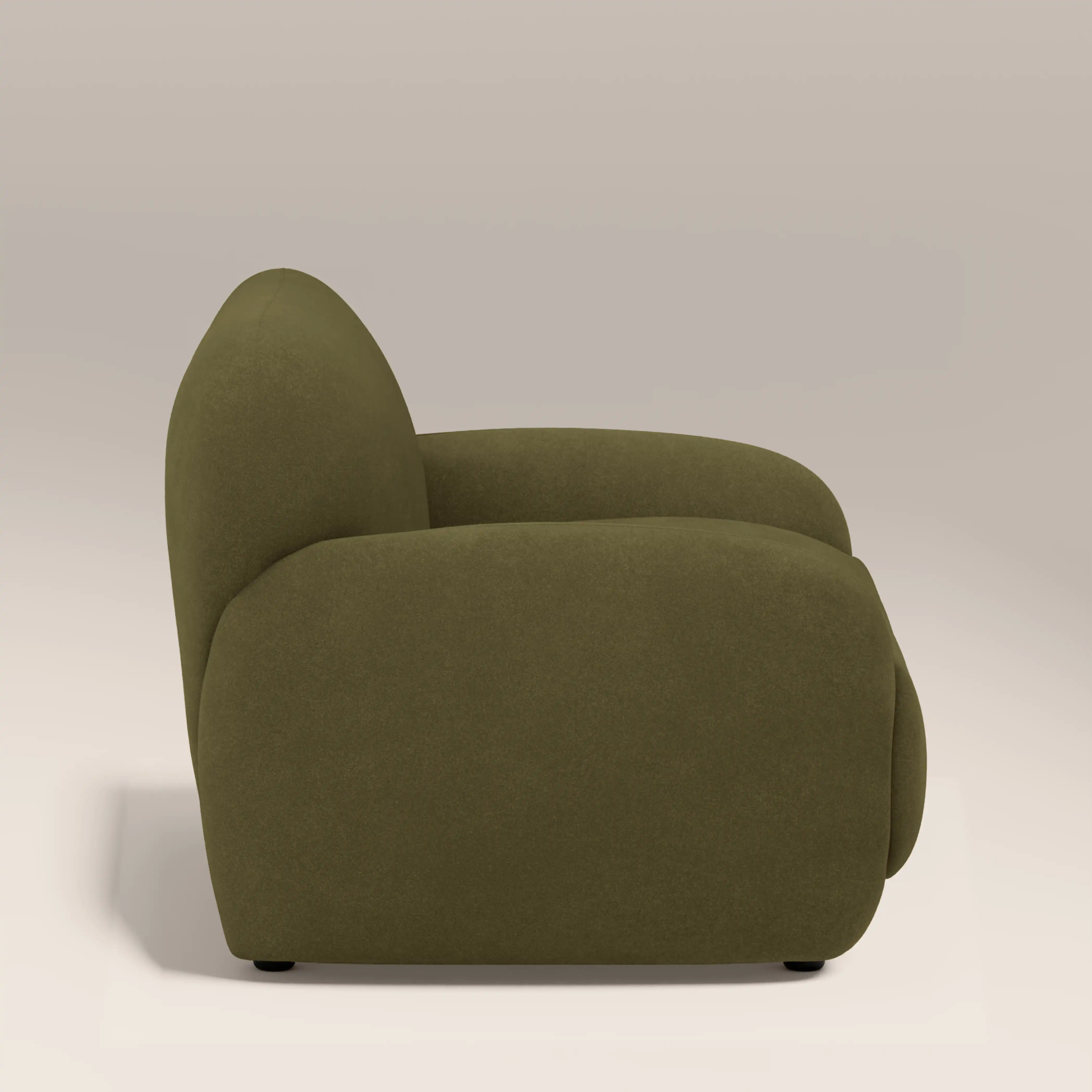 Cloud Armchair | Moss Green Sustainable Mohair Velvet - Image 5