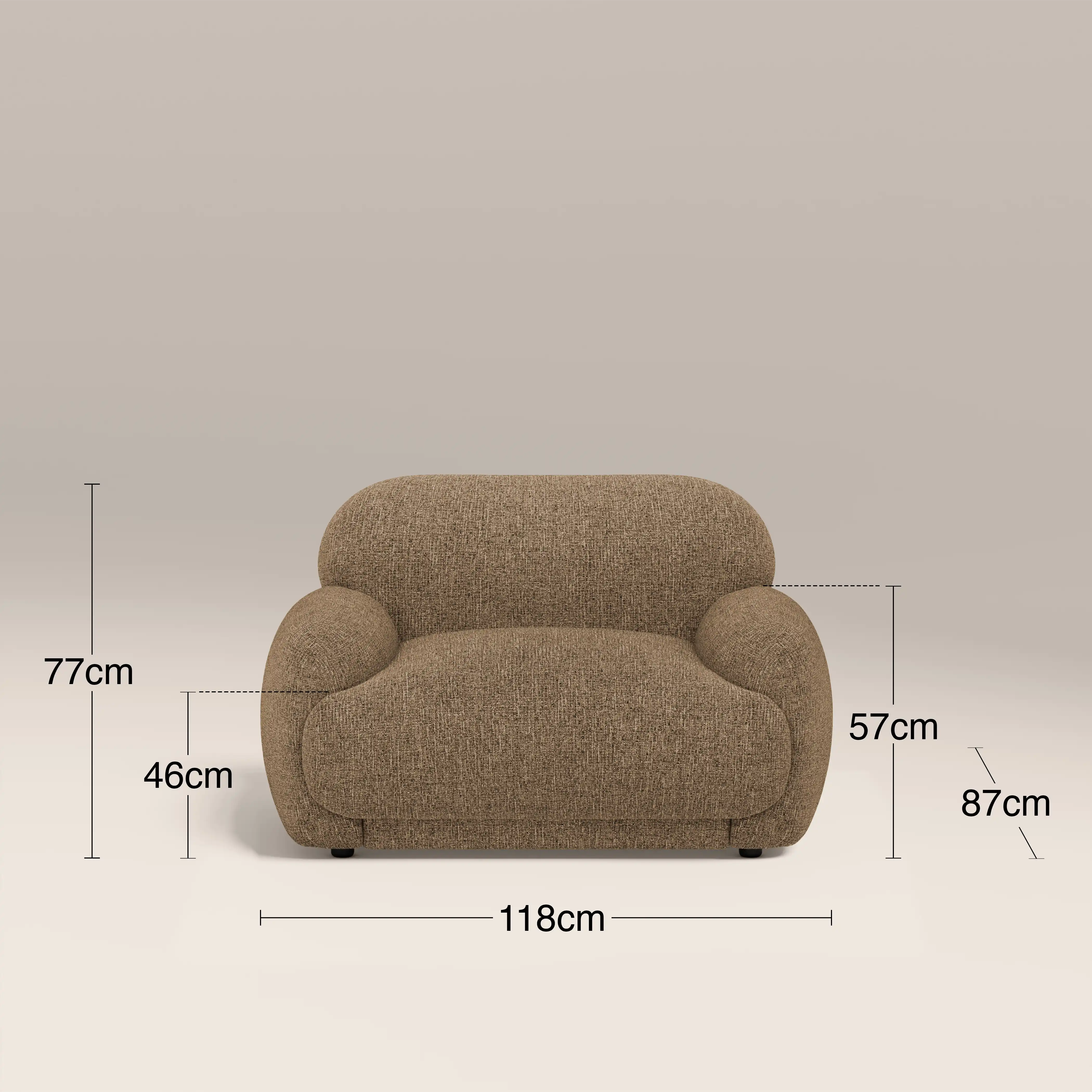Cloud Armchair | Speckled Cappuccino Boucle - Image 7