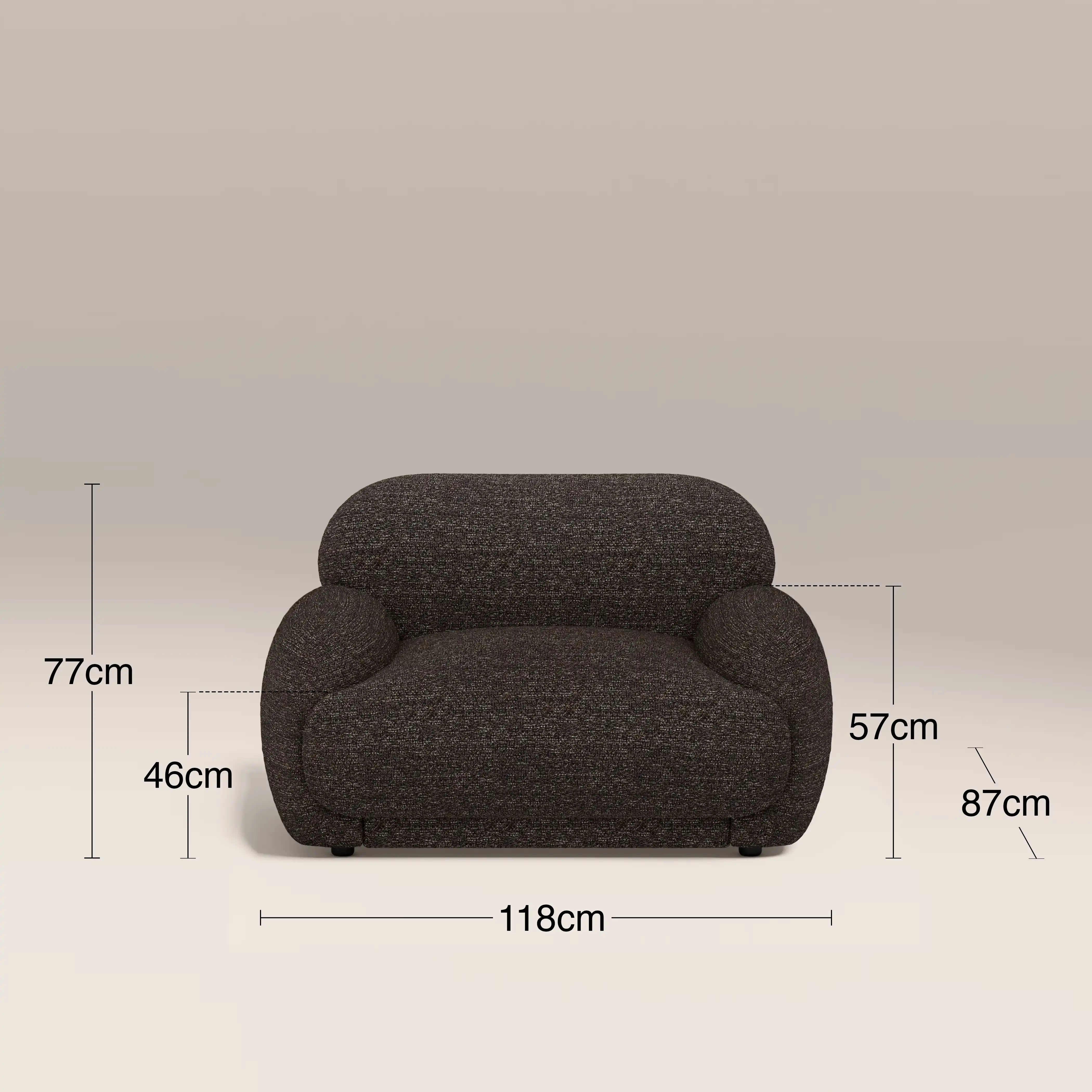 Cloud Armchair | Speckled Espresso Boucle - Image 7