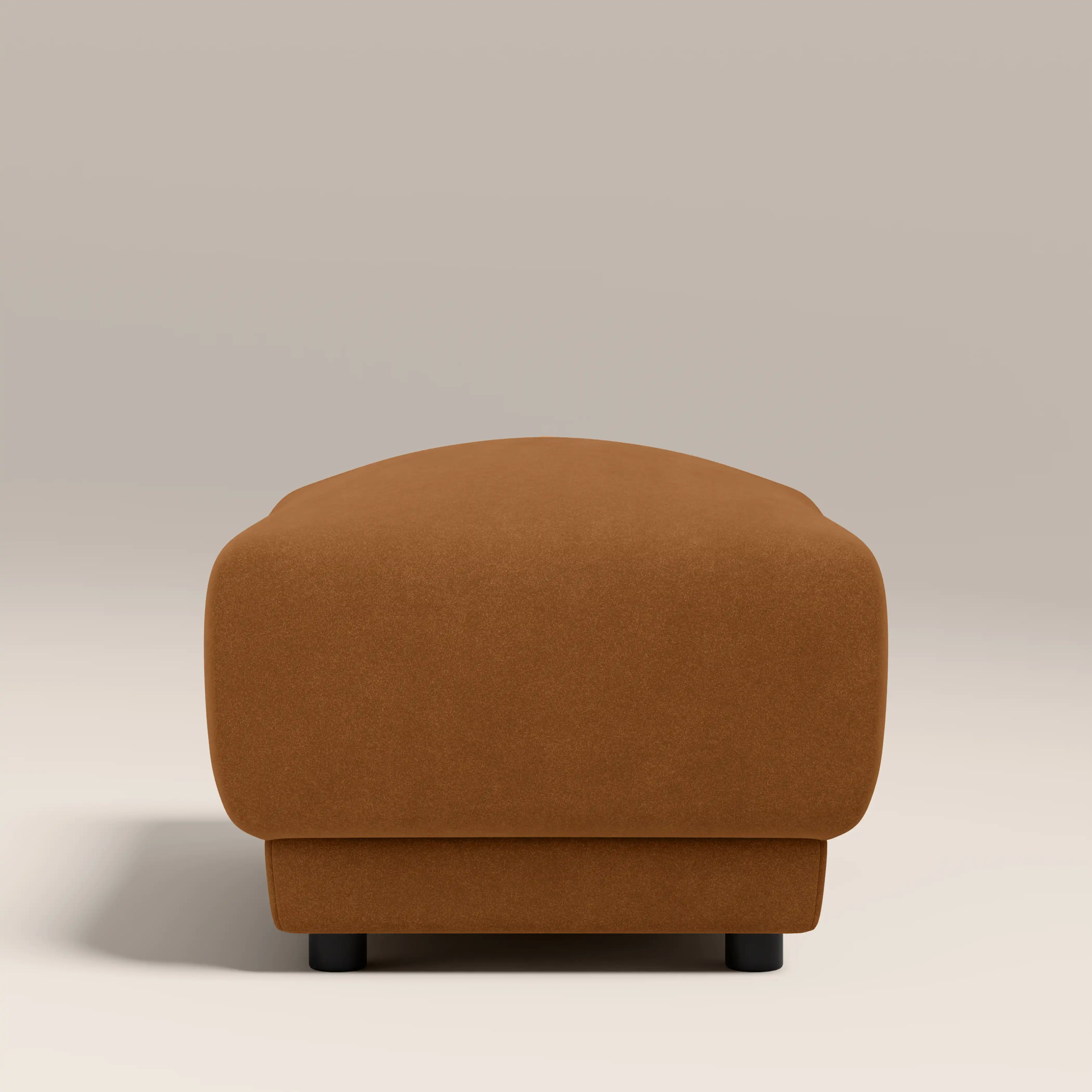 Cloud Footstool | Caramel Brown Sustainable Mohair Velvet - Image 6