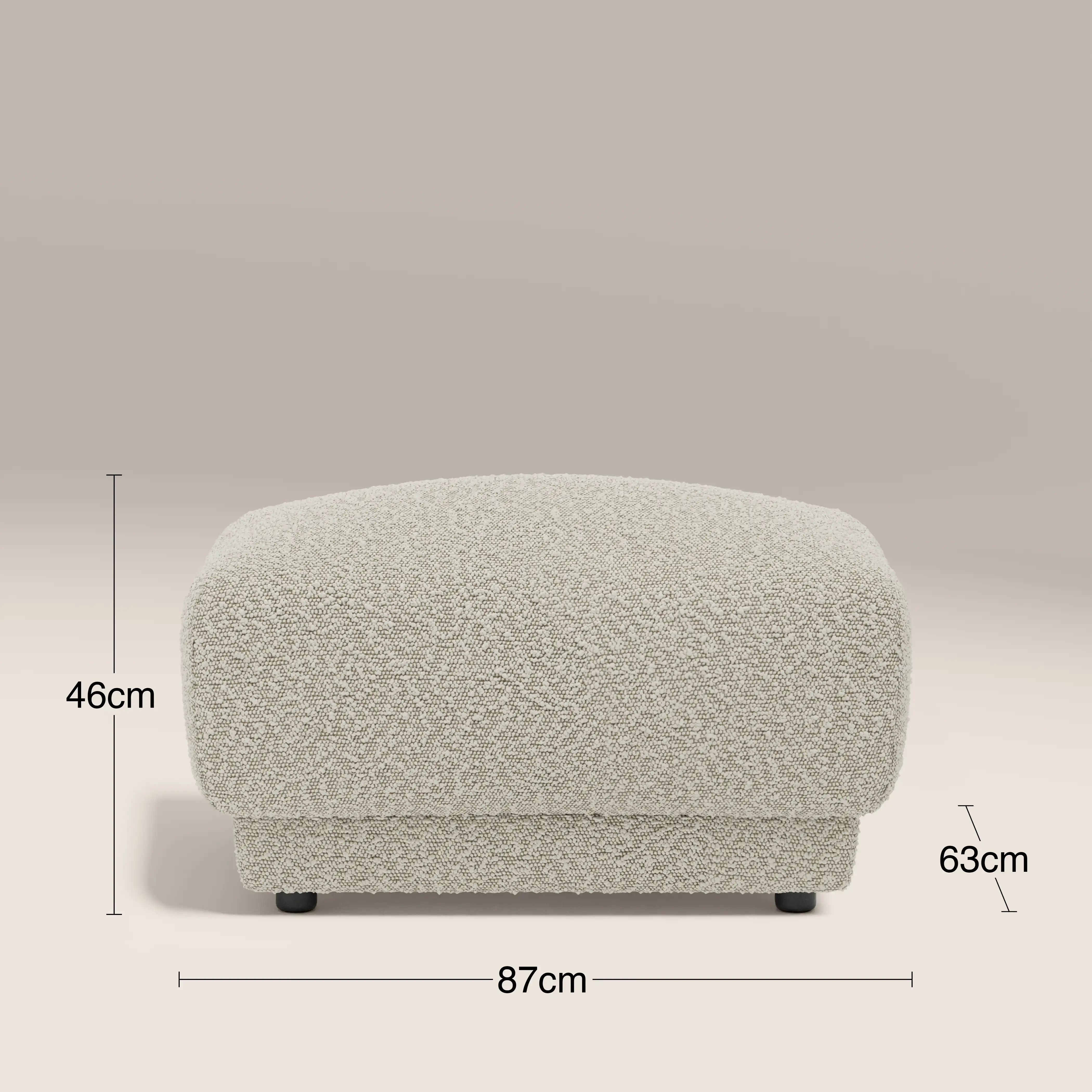 Cloud Footstool | Speckled Stone Sustainable Boucle - Image 7