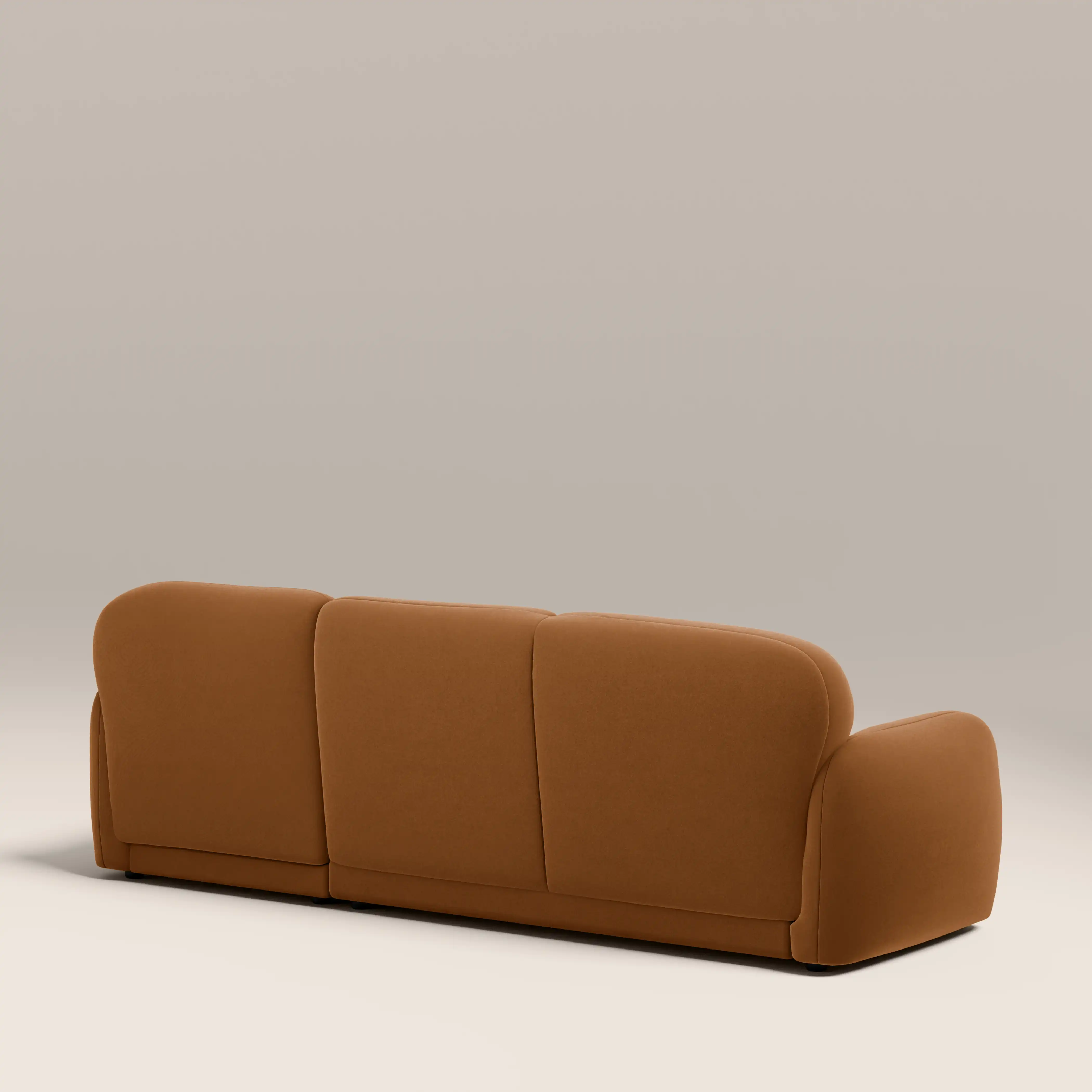 Cloud Right Hand Chaise Sofa | Caramel Brown Sustainable Mohair Velvet - Image 5
