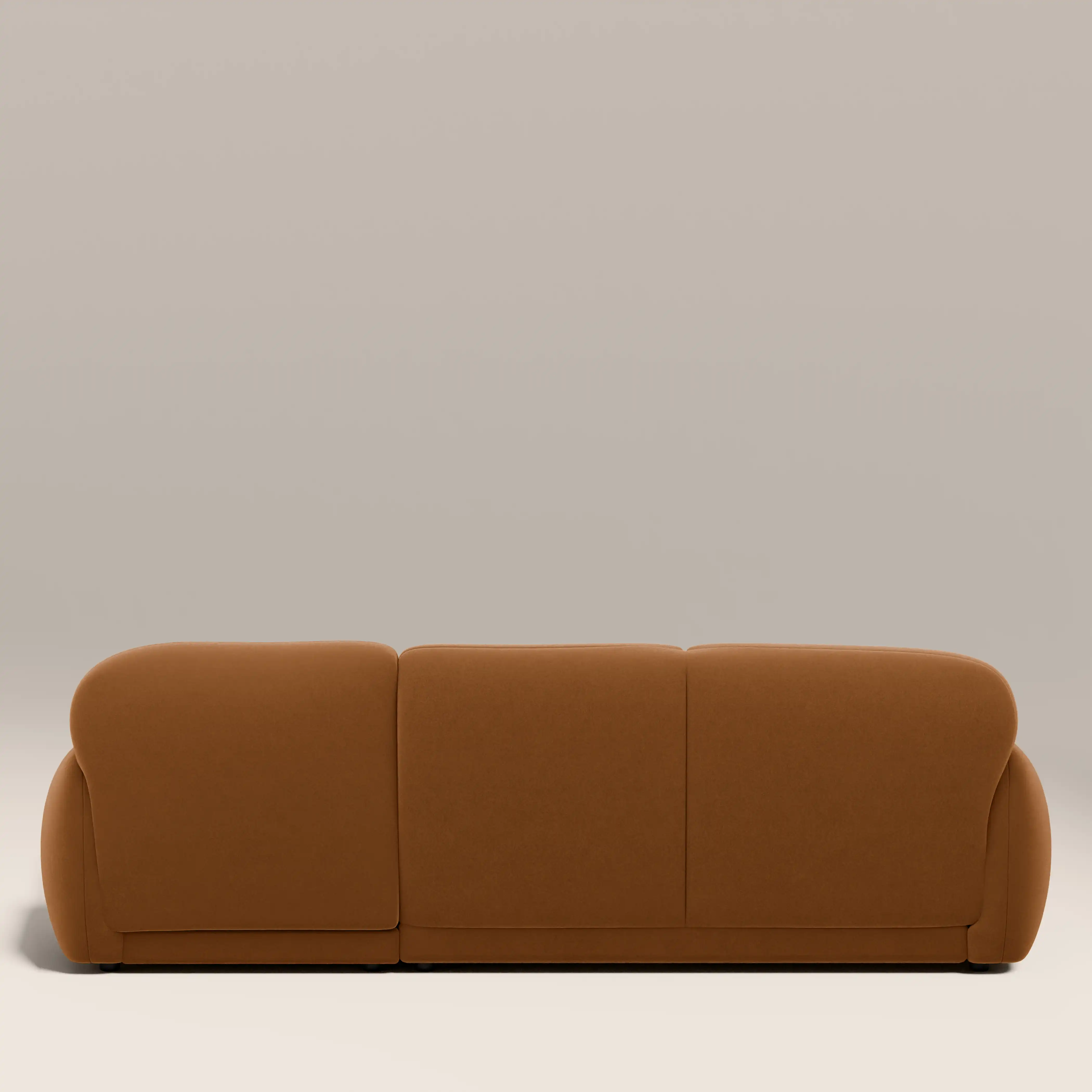 Cloud Right Hand Chaise Sofa | Caramel Brown Sustainable Mohair Velvet - Image 6