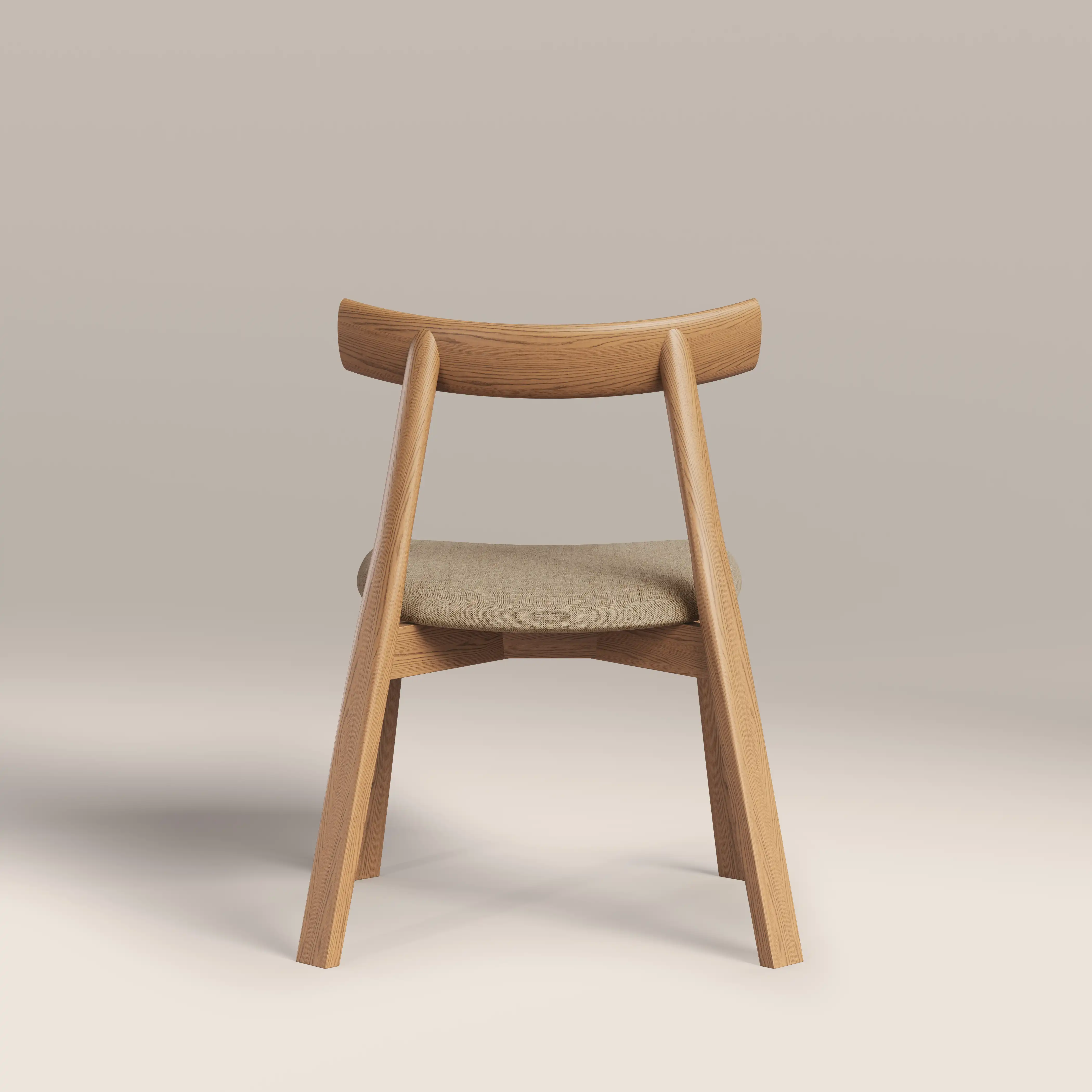 Clyde Wooden Dining Chair | Latte Sustainable Fabric & Oak - Image 6