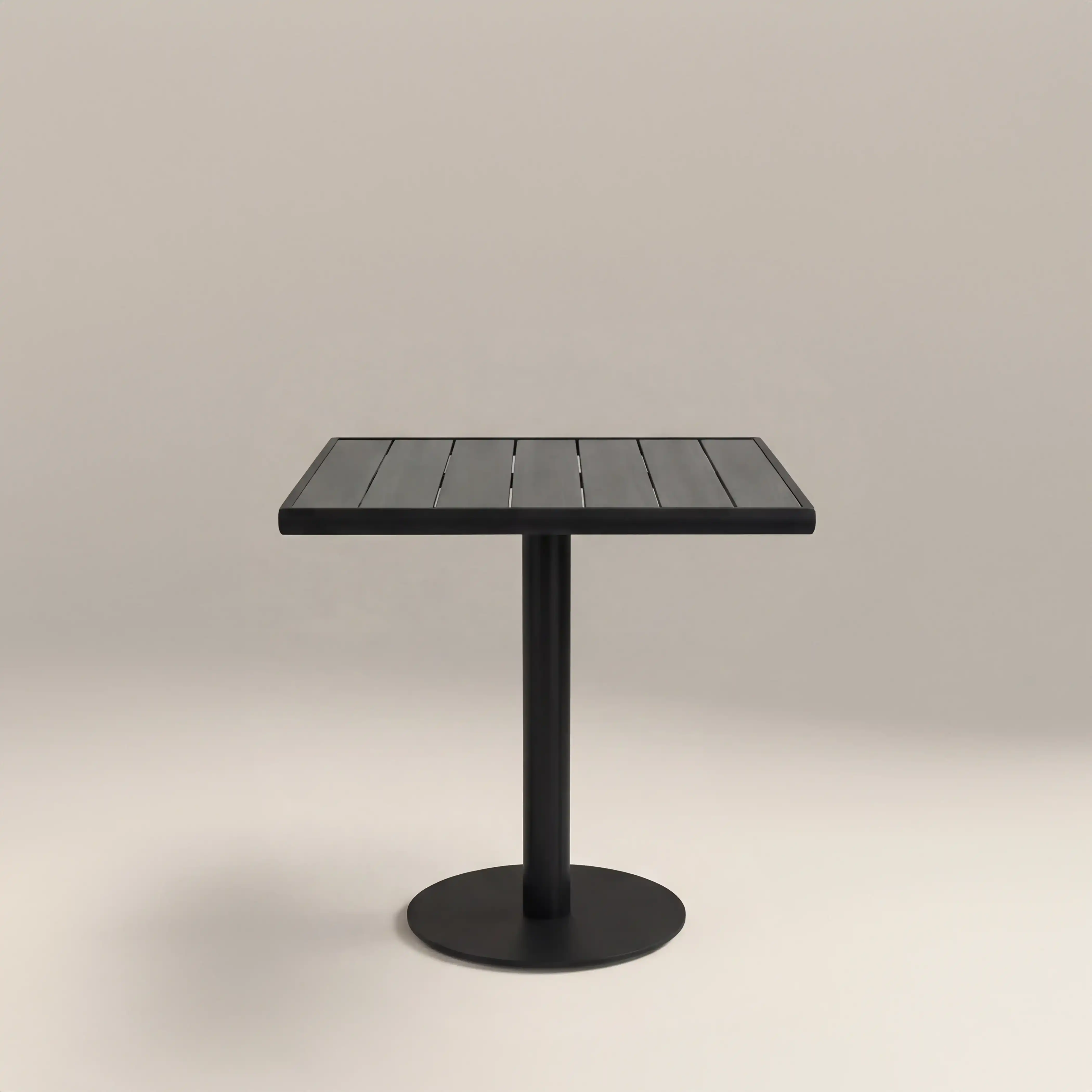 Cole 2 Seat Square Garden Bistro Table | Grey & Black - Image 3