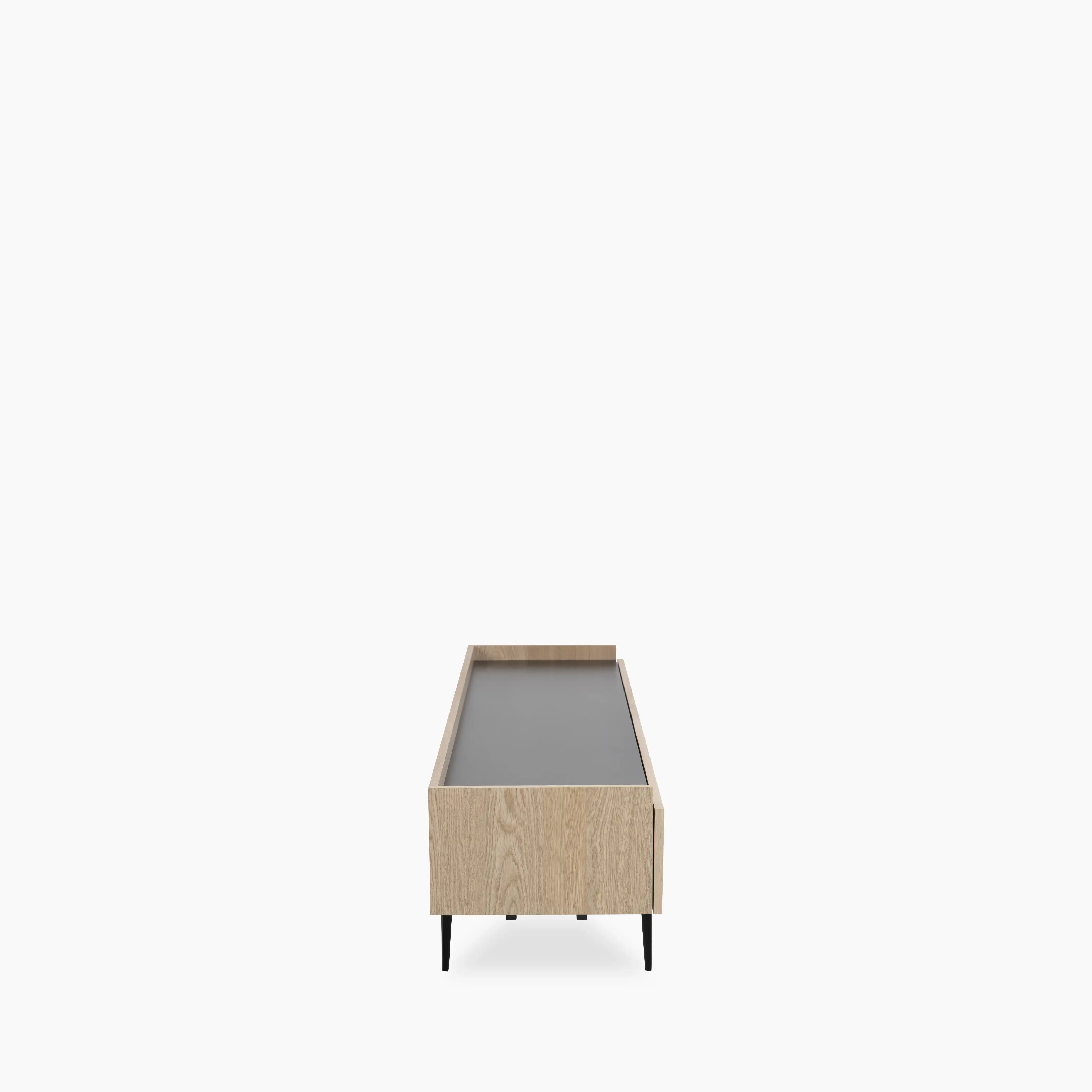 Connect Wooden TV Stand | Oak & Black - Image 3