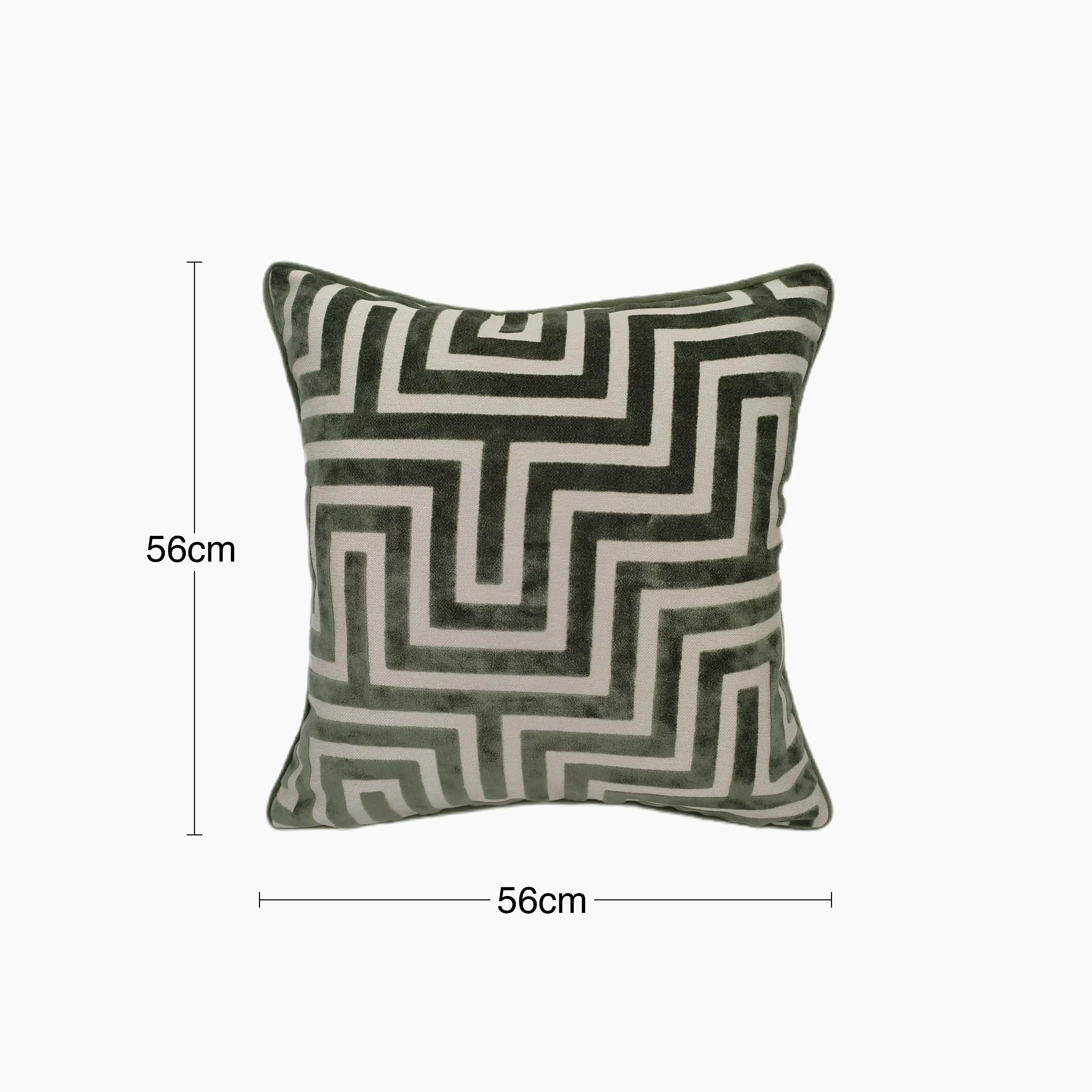 Connelly Large Square Velvet Cushion | Sage Green - Image 2