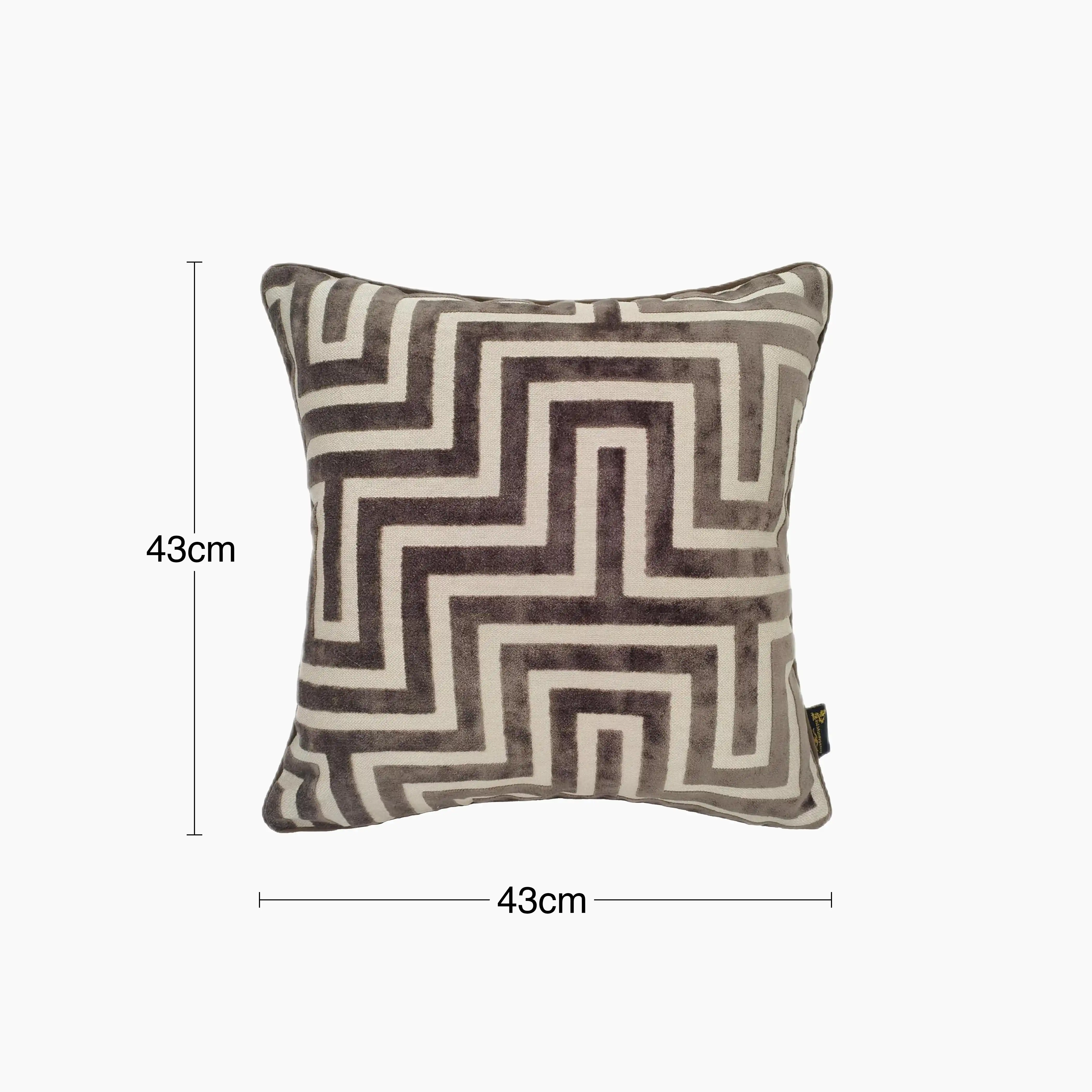 Connelly Square Velvet Cushion | Chocolate Brown - Image 2