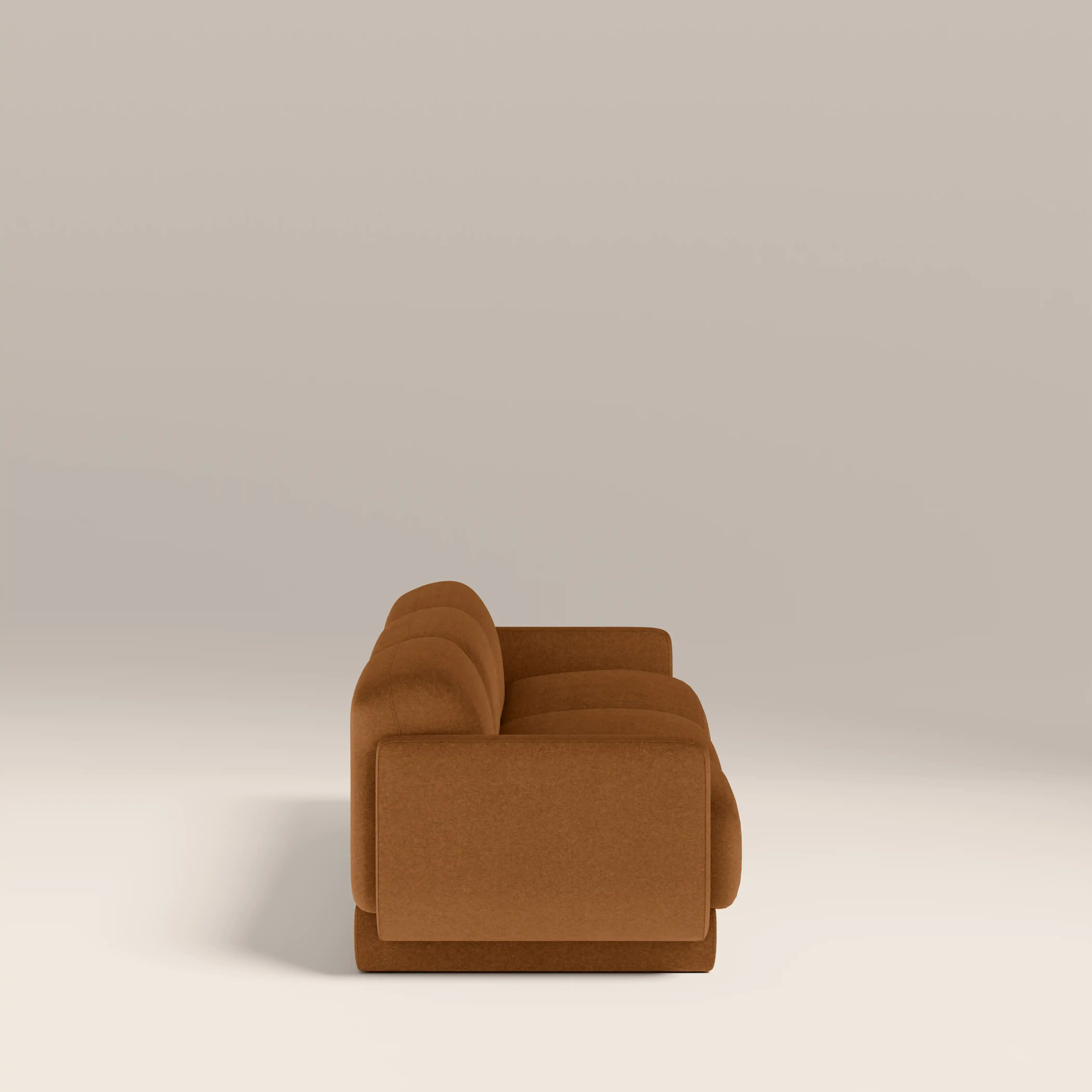 Connick 3 Seater Sofa | Caramel Brown Sustainable Mohair Velvet - Image 6