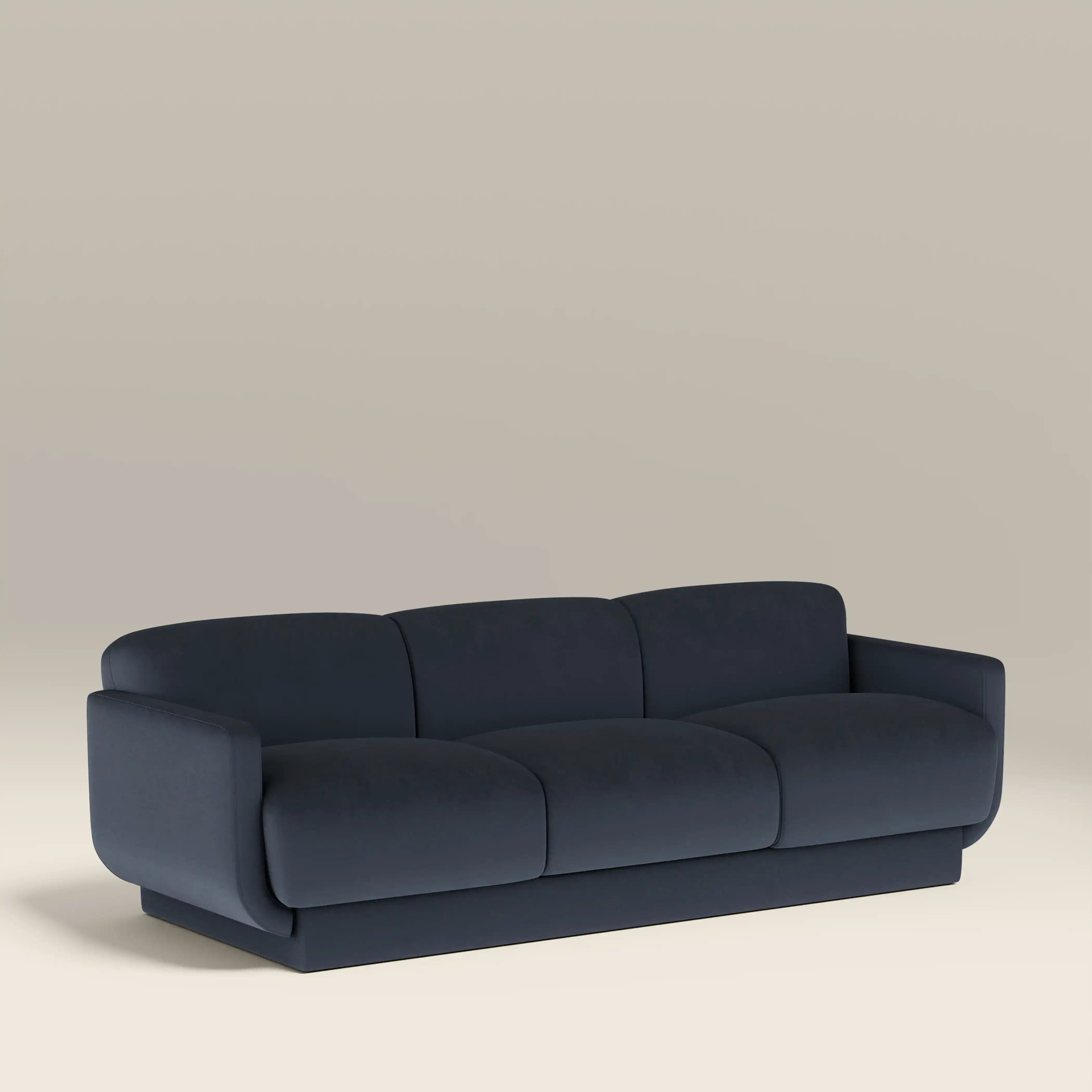 Connick 3 Seater Sofa | Dark Blue Sustainable Velvet - Image 2