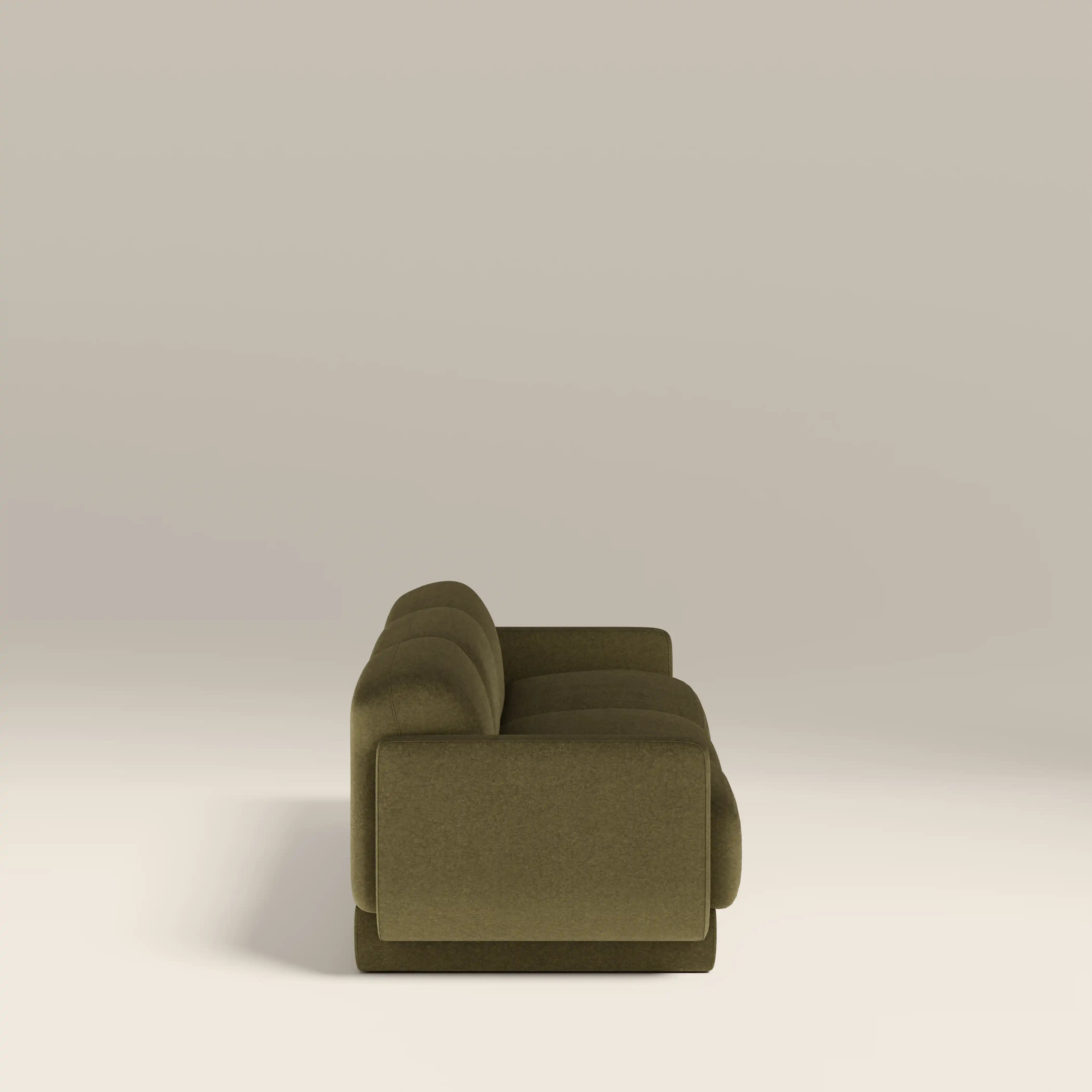 Connick 3 Seater Sofa | Moss Green Sustainable Mohair Velvet - Image 4