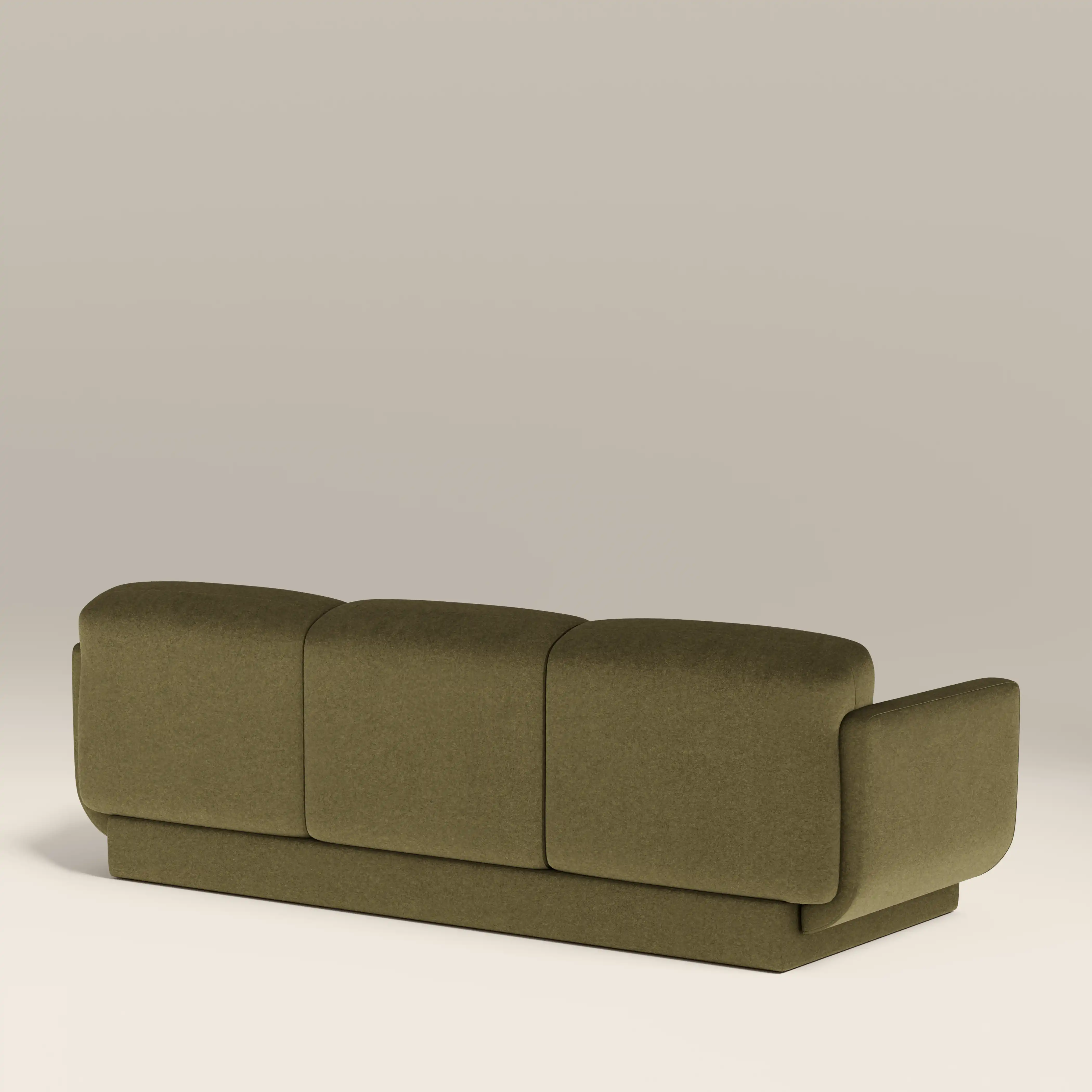 Connick 3 Seater Sofa | Moss Green Sustainable Mohair Velvet - Image 5