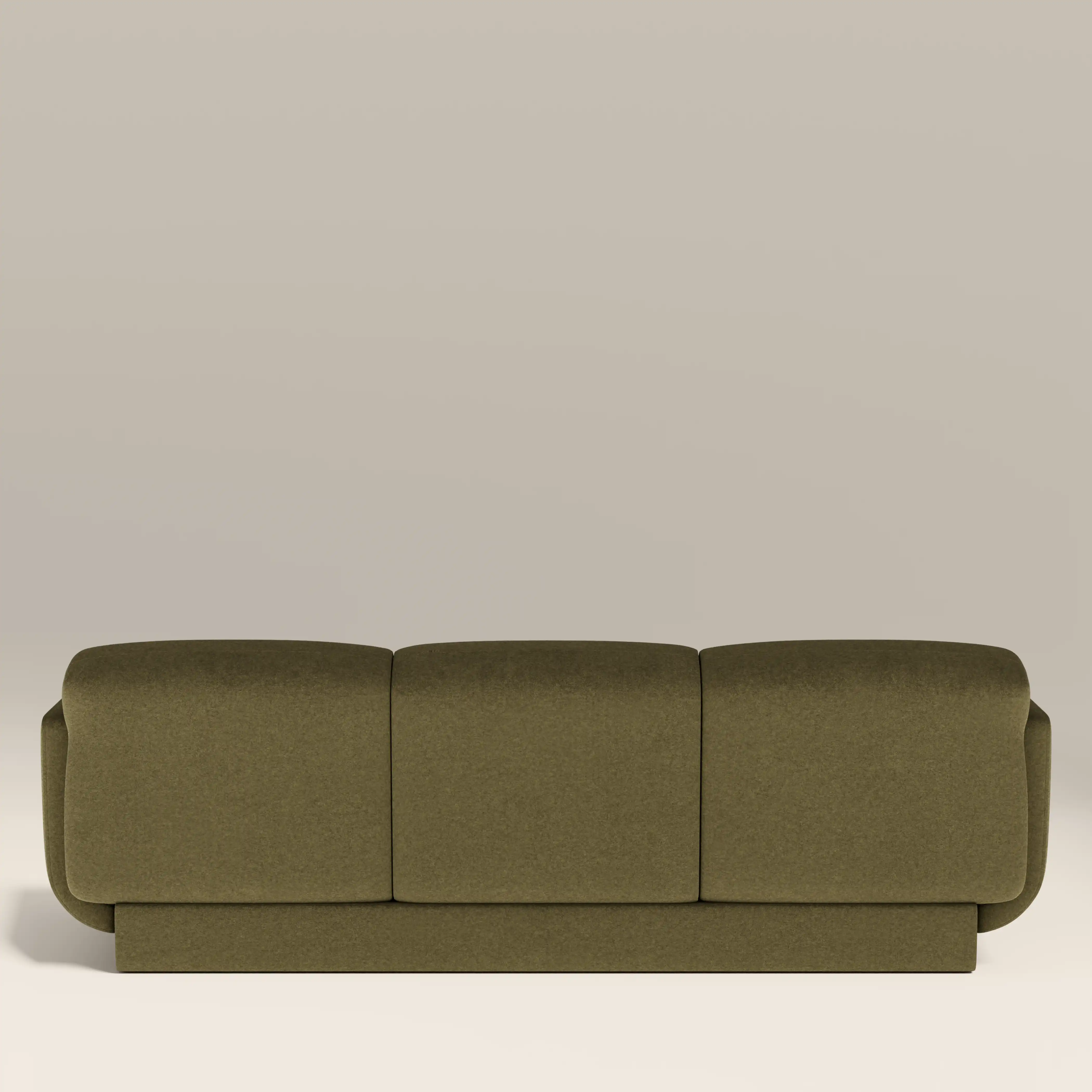 Connick 3 Seater Sofa | Moss Green Sustainable Mohair Velvet - Image 6
